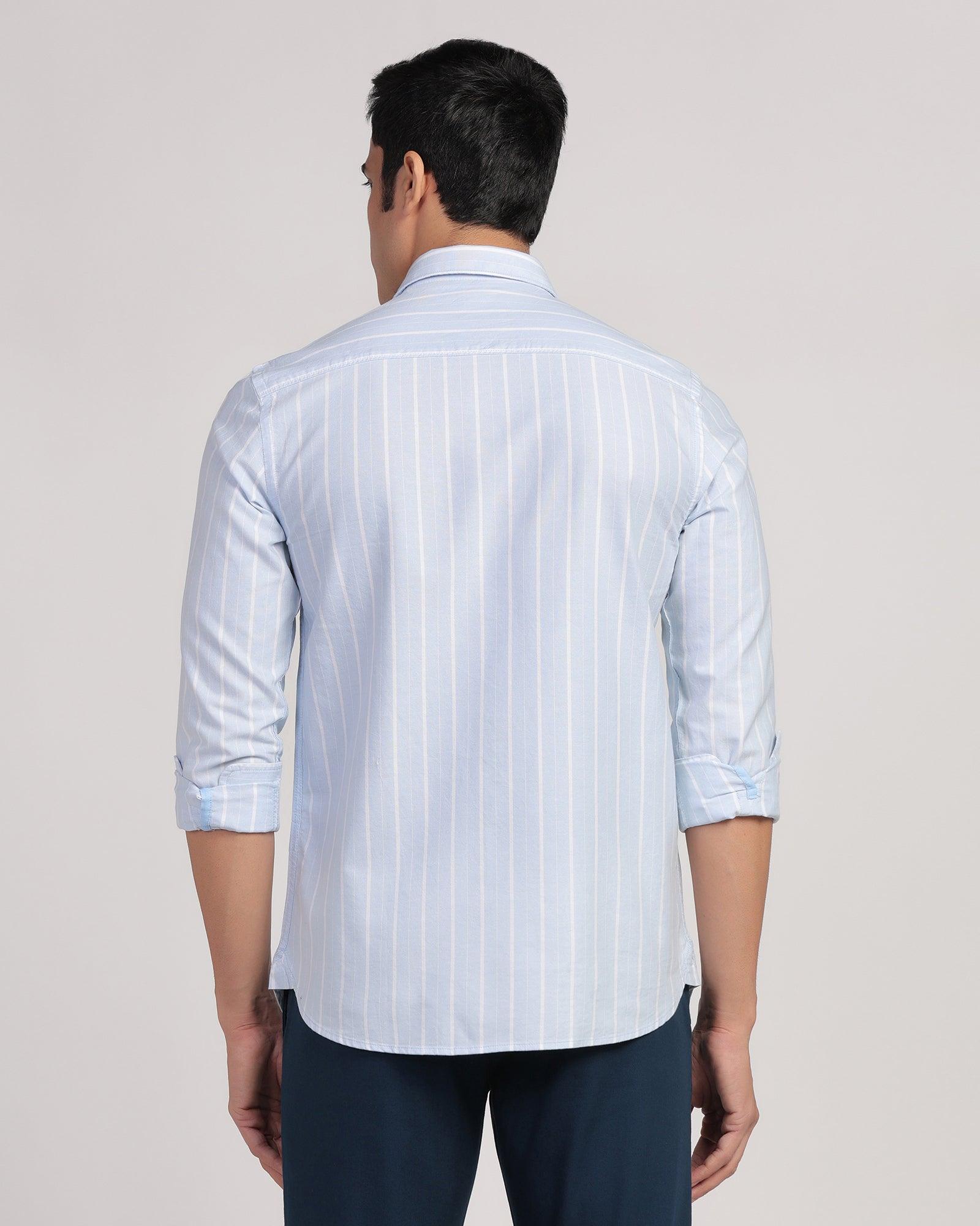 Casual Blue Stripe Shirt - Cooper - Blackberrys