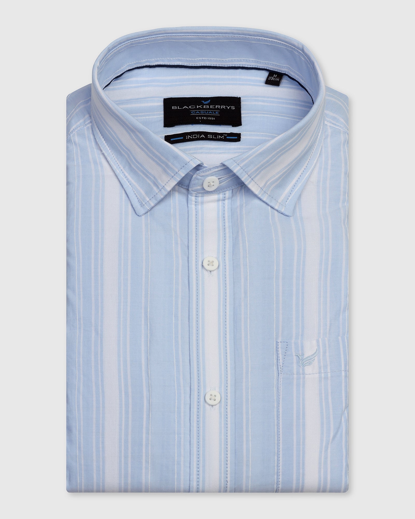 Casual Blue Stripe Shirt - Koben