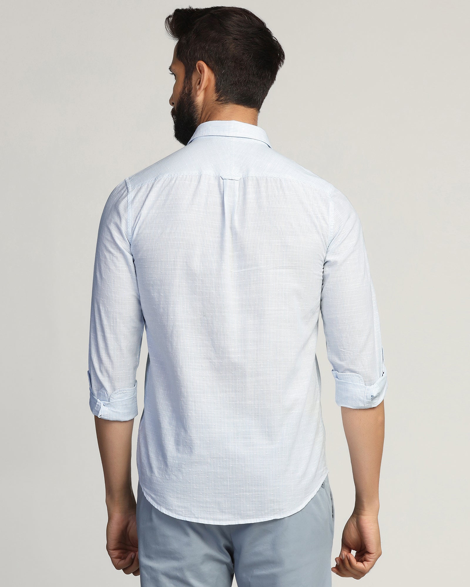 Casual Blue Stripe Shirt - Marven
