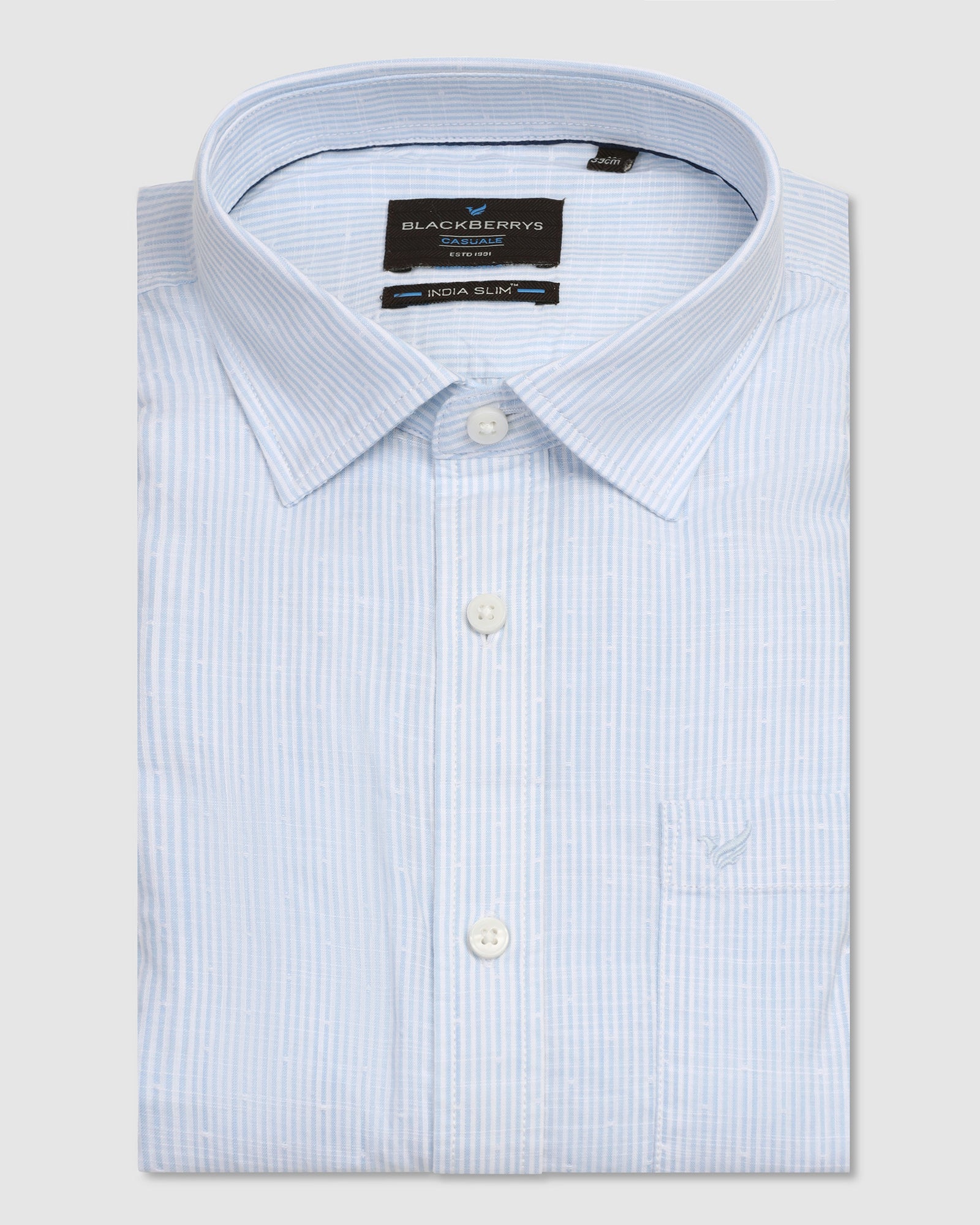 Casual Blue Stripe Shirt - Marven