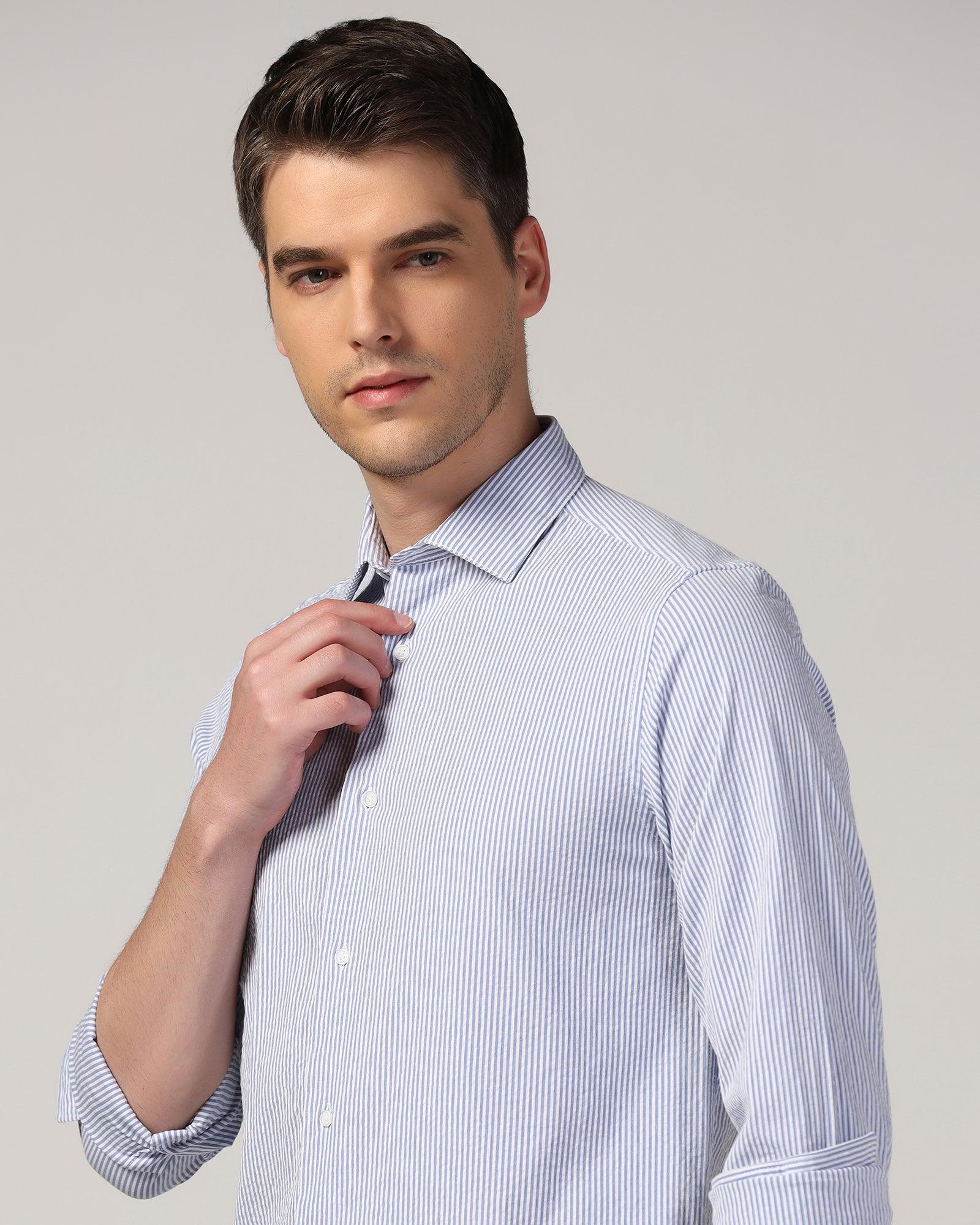 Casual Blue Stripe Shirt - Taffy - Blackberrys