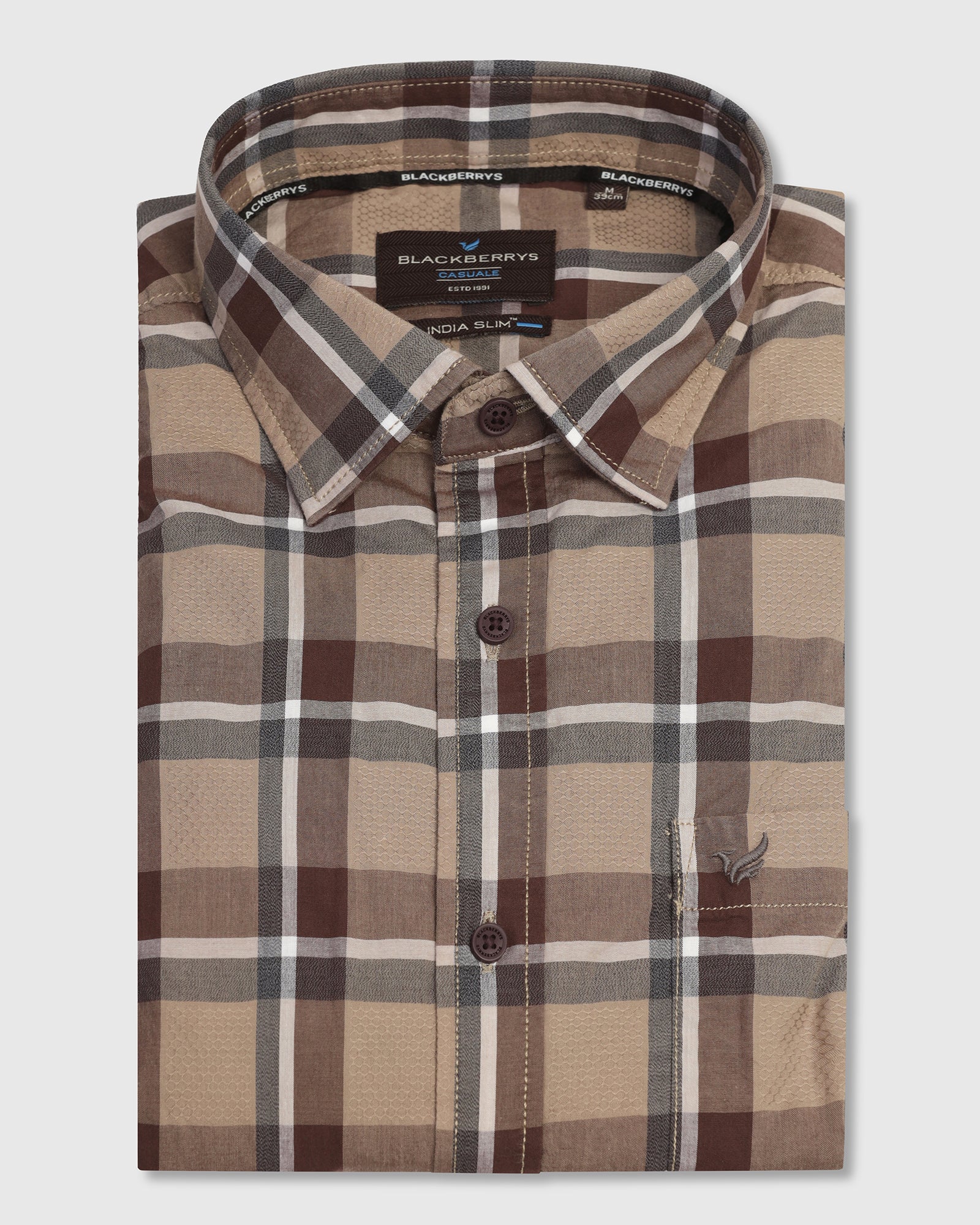 Casual Brown Check Shirt - Jace