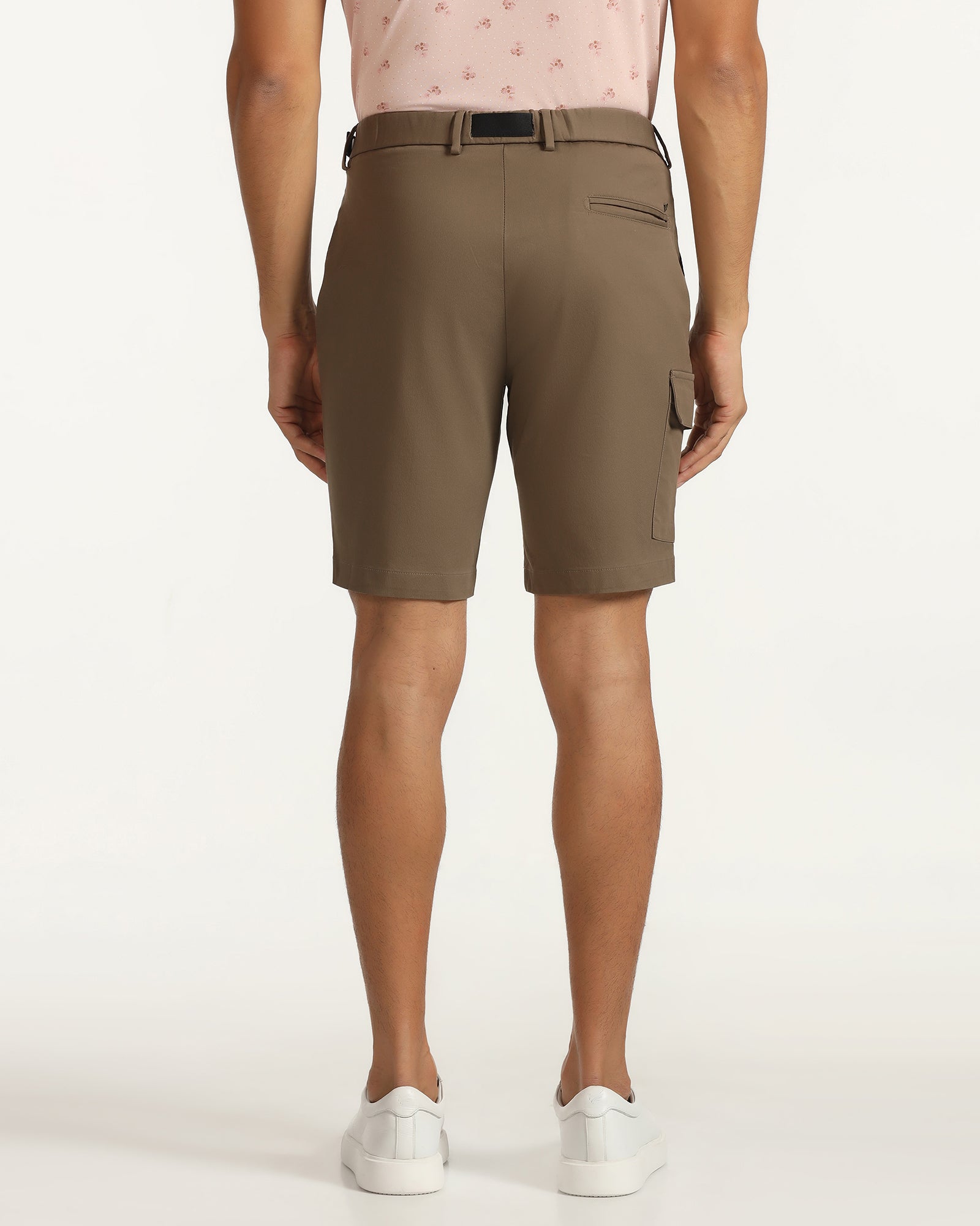 Casual Brown Solid Shorts - Vik