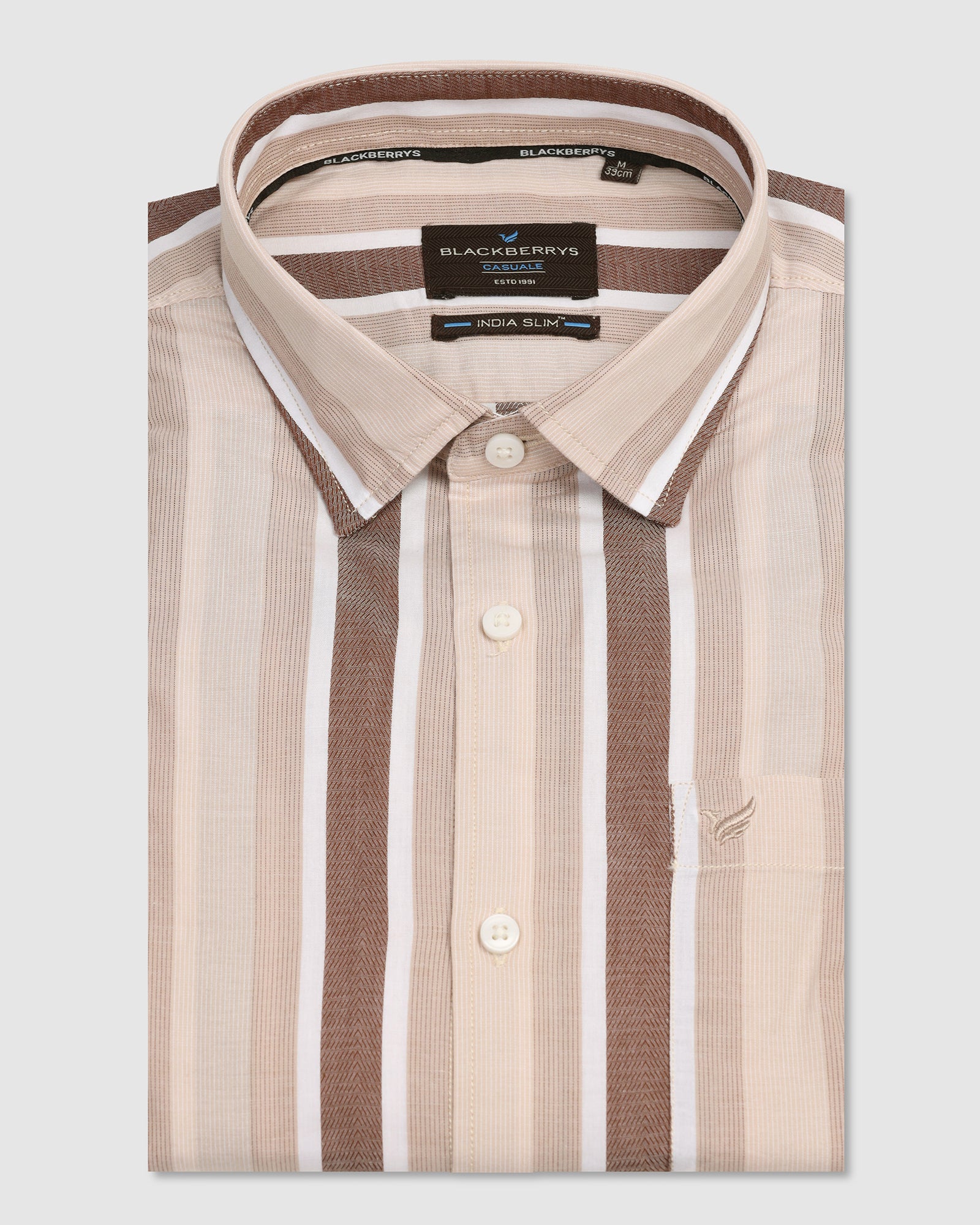 Casual Brown Stripe Shirt - Montag