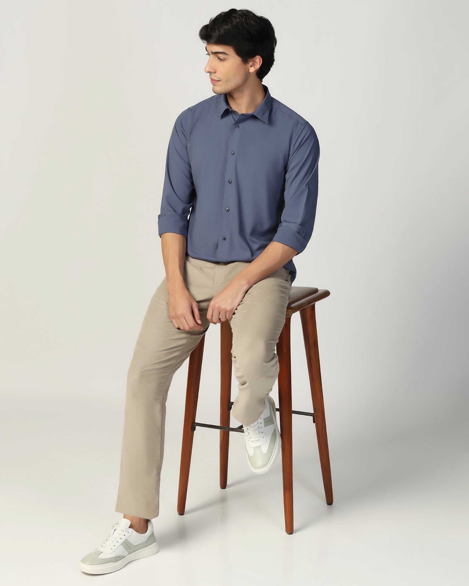 Casual Dark Grey Check Shirt - Xavier