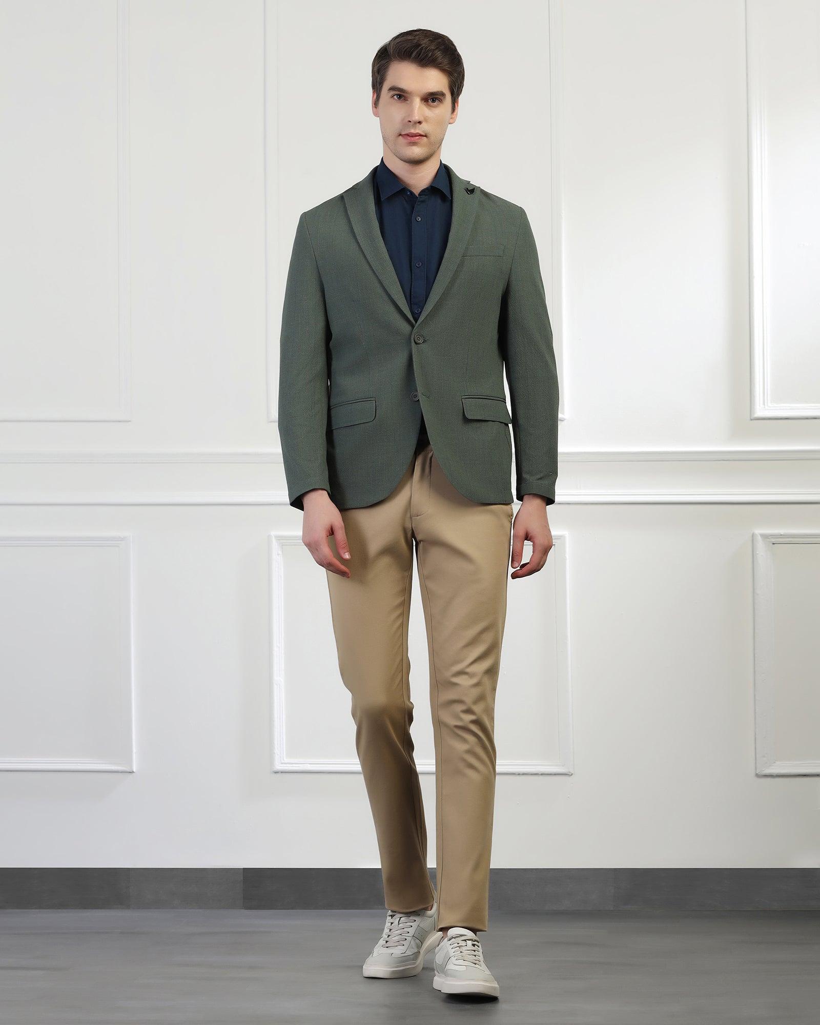 Casual Green Check Blazer - Marcus - Blackberrys