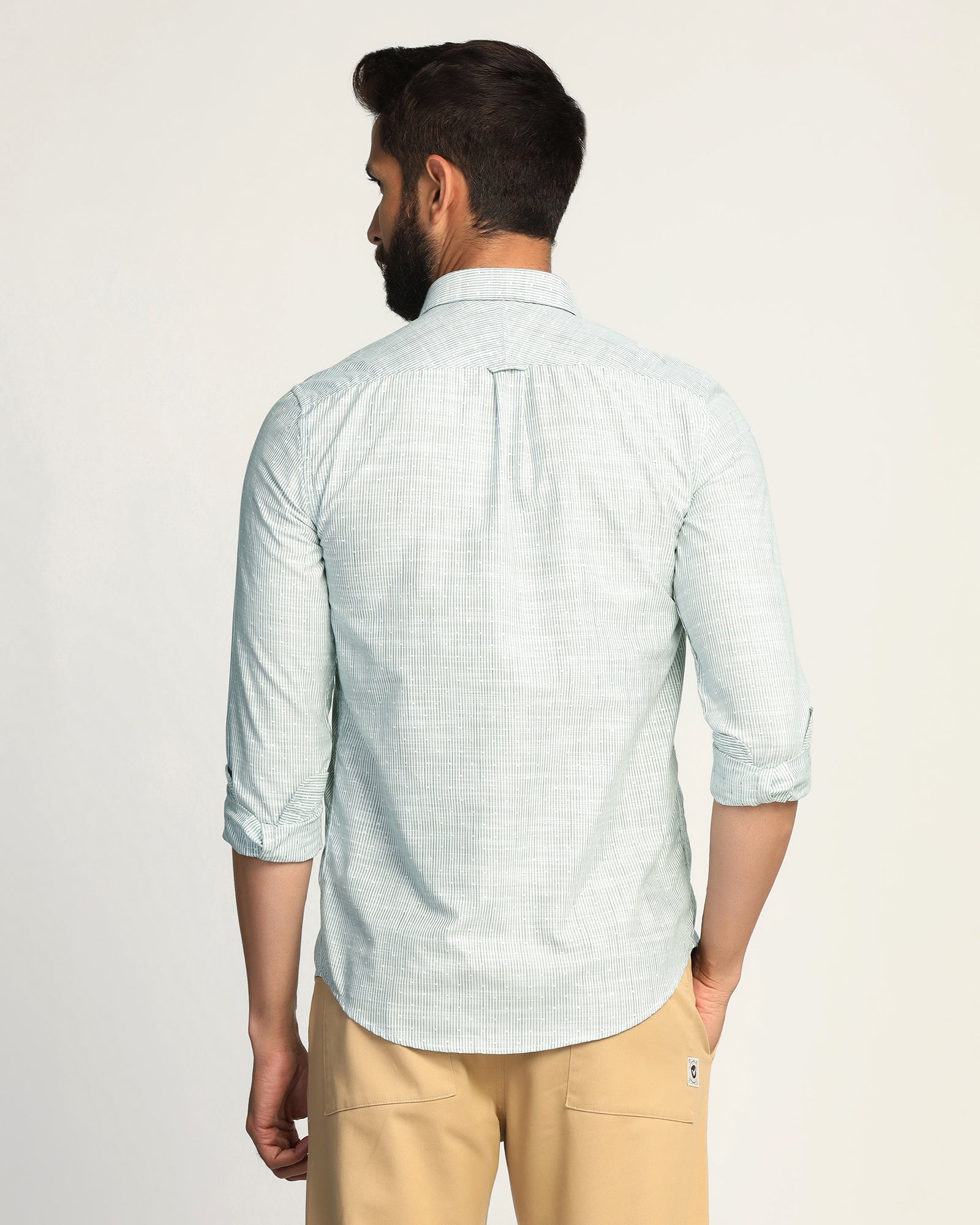 Casual Green Stripe Shirt - Marven