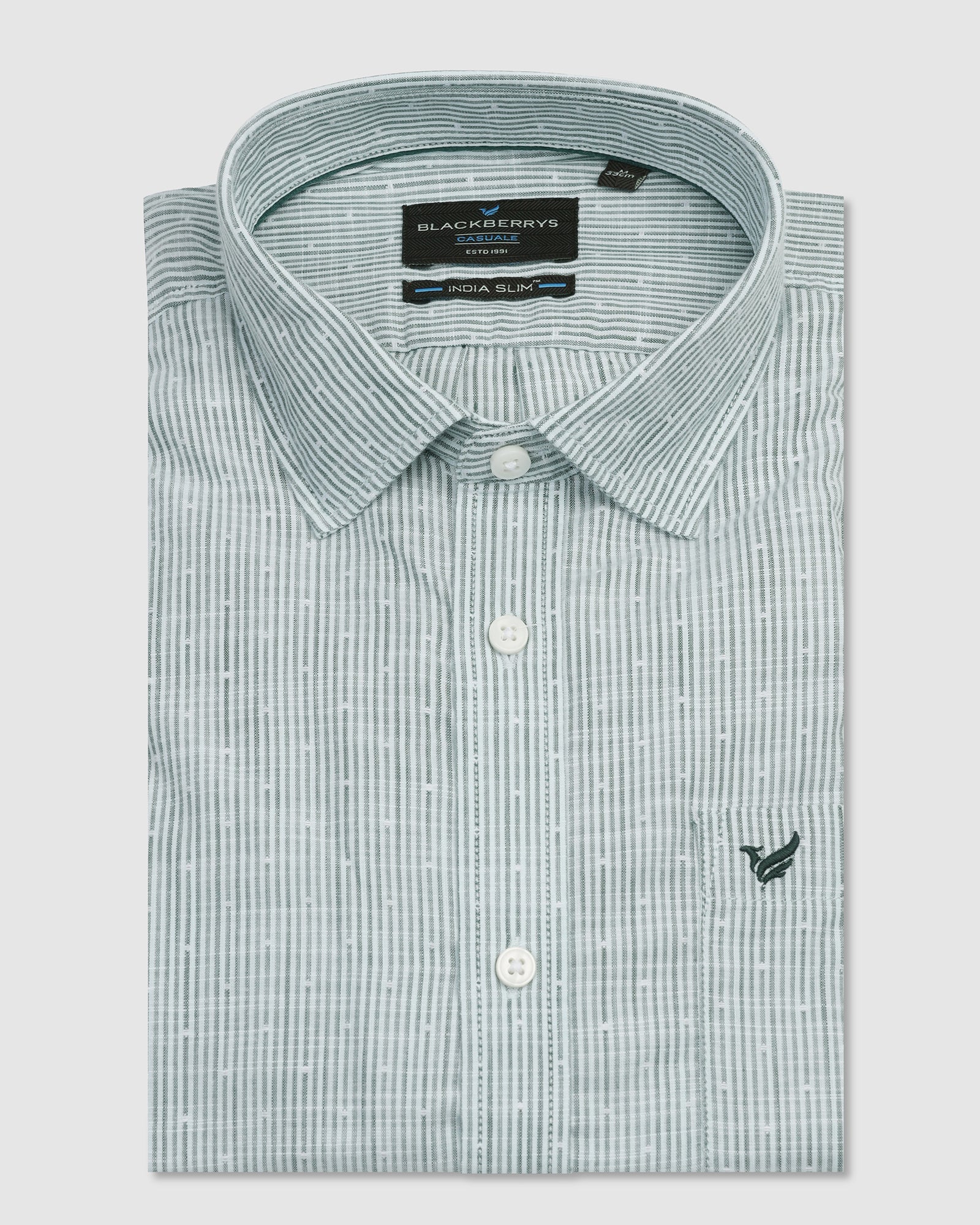Casual Green Stripe Shirt - Marven