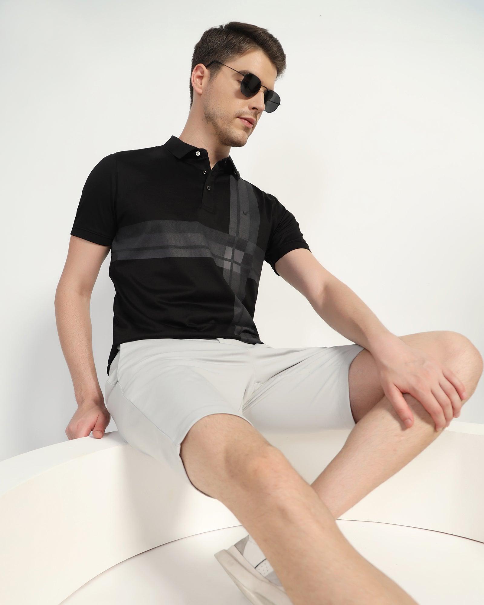 TechPro Casual Grey Solid Shorts - Serry - Blackberrys