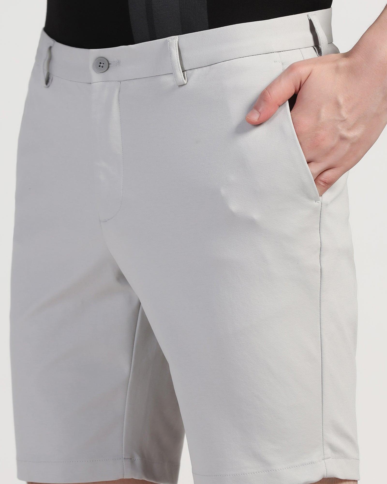 TechPro Casual Grey Solid Shorts - Serry - Blackberrys