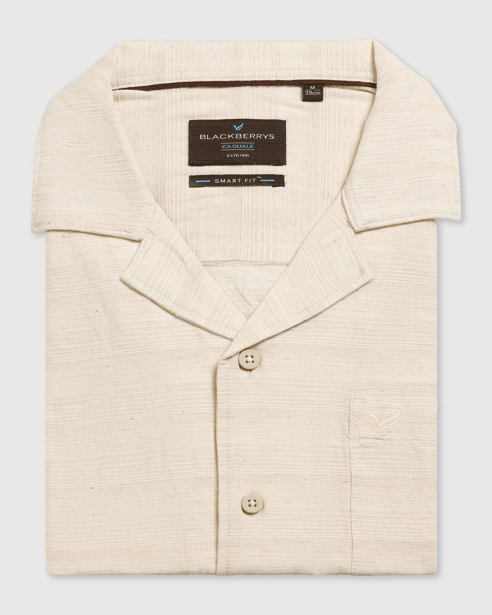 Casual Half Sleeve Natural Textured Shirt - tatsuki