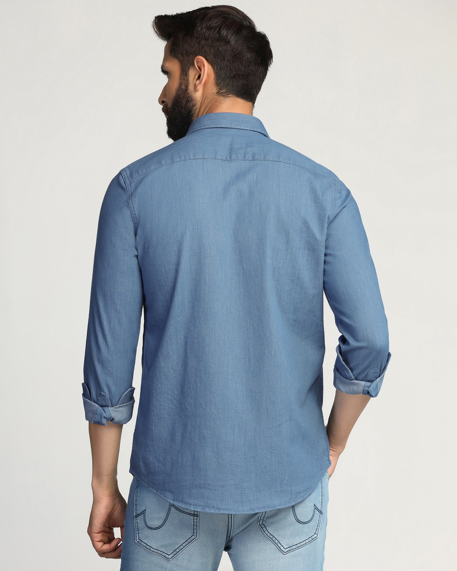 Casual Indigo Solid Shirt - Emmett