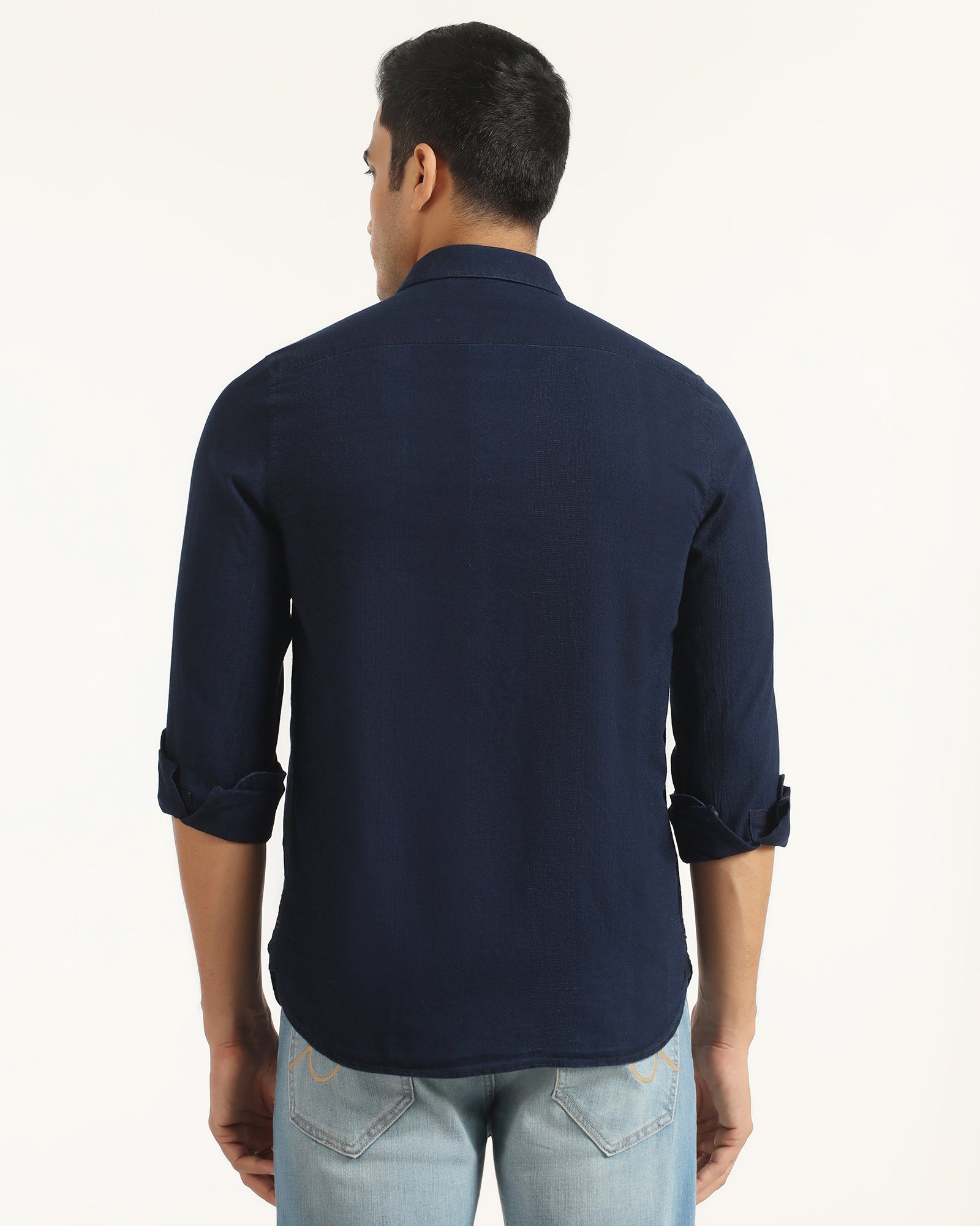 Casual Indigo Textured Shirt - Pasco