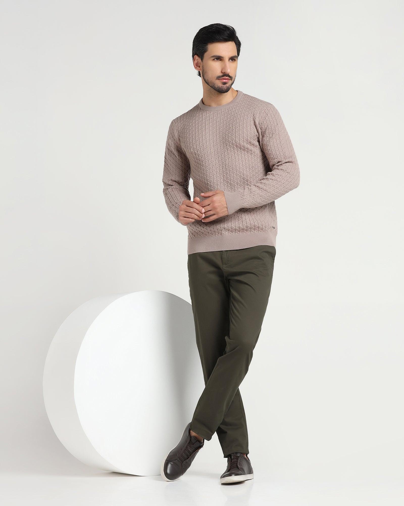 Slim Comfort B-95 Casual Dark Olive Solid Khakis - Lab - Blackberrys