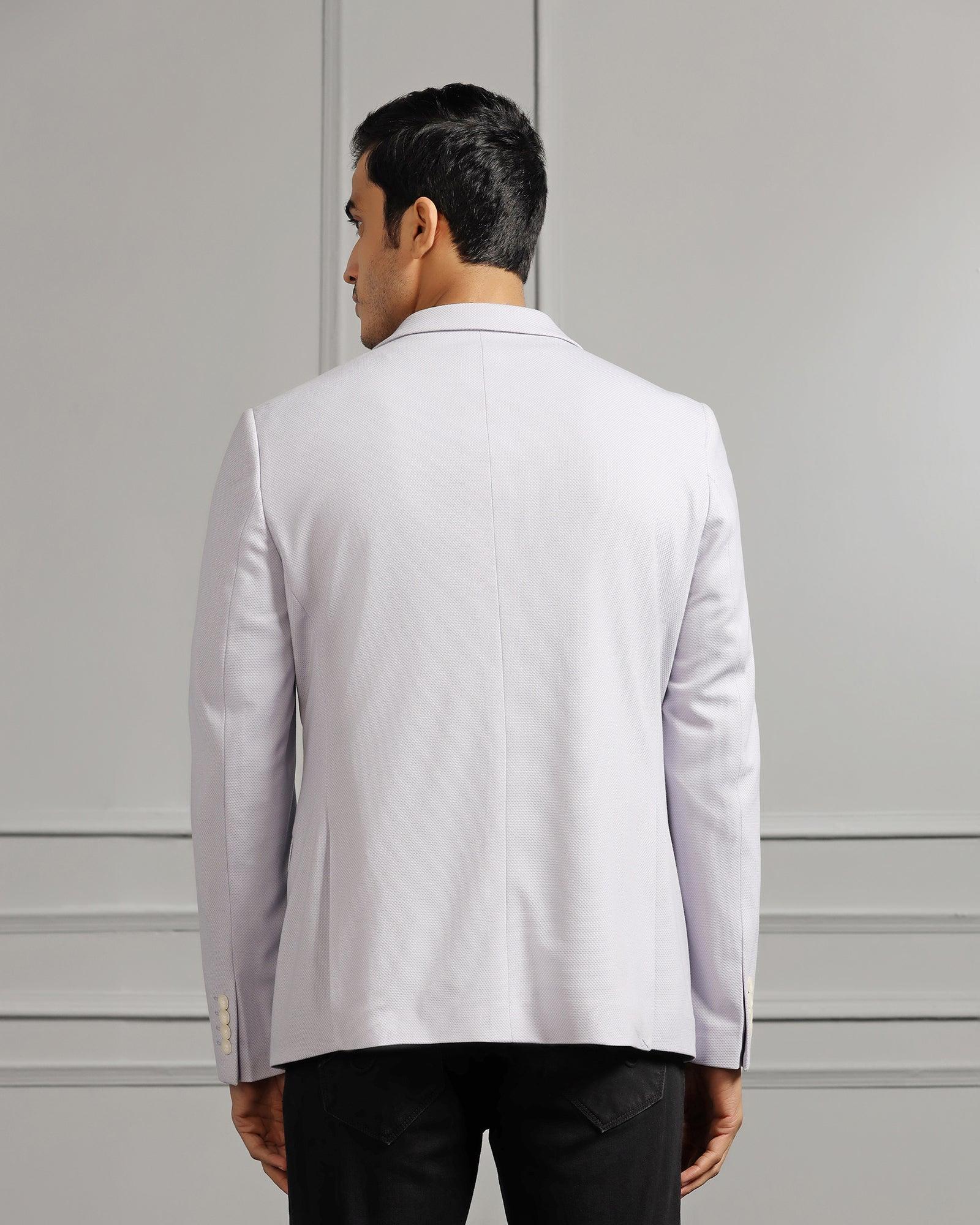 Casual Lavender Textured Blazer - Ken - Blackberrys