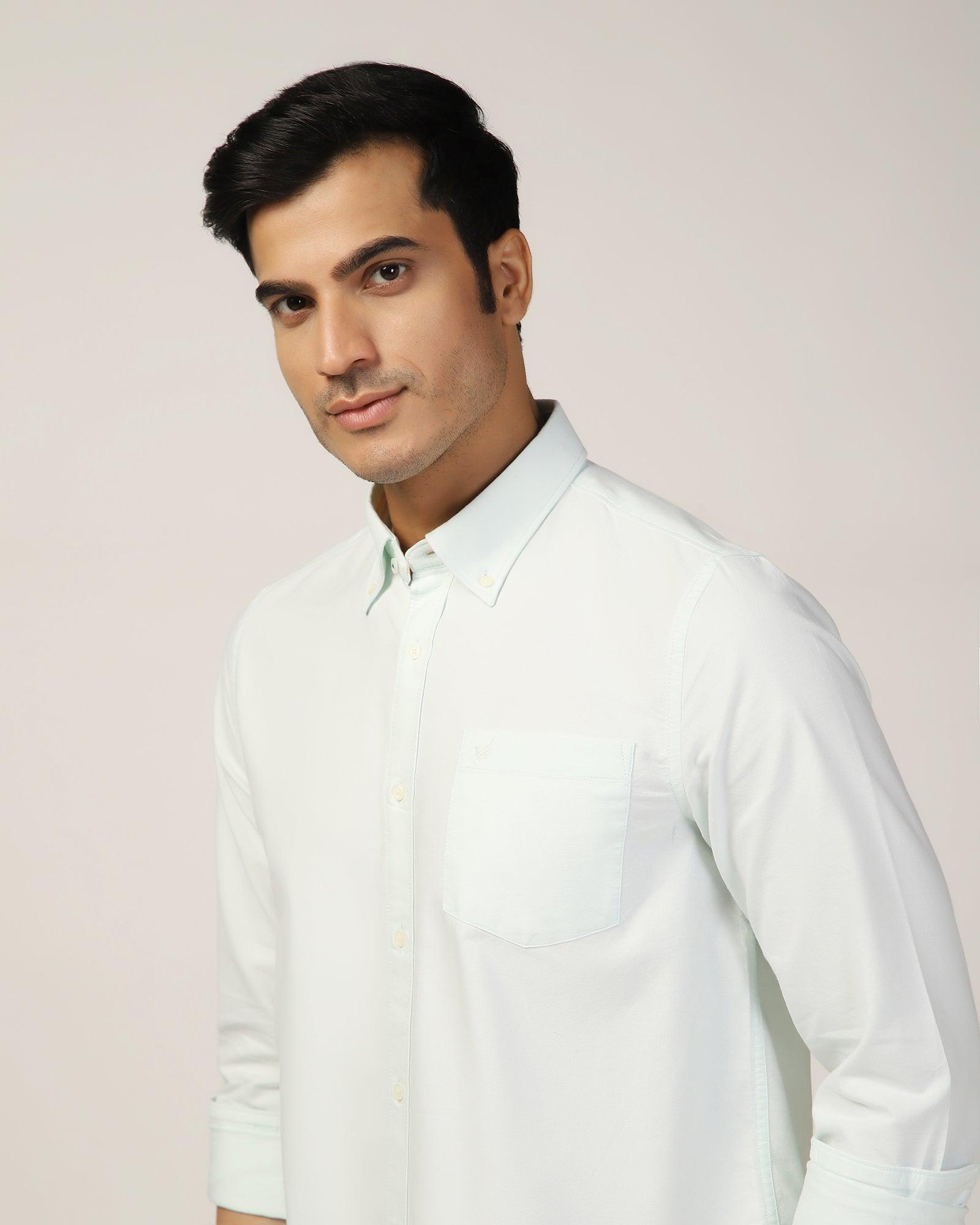 Casual Mint Solid Shirt - Molly - Blackberrys