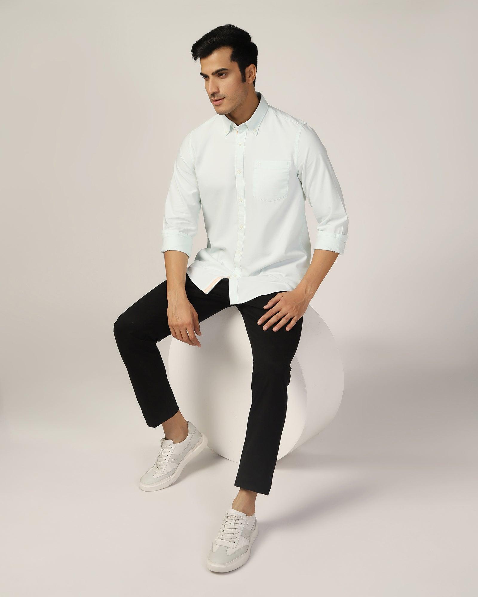 Casual Mint Solid Shirt - Molly - Blackberrys