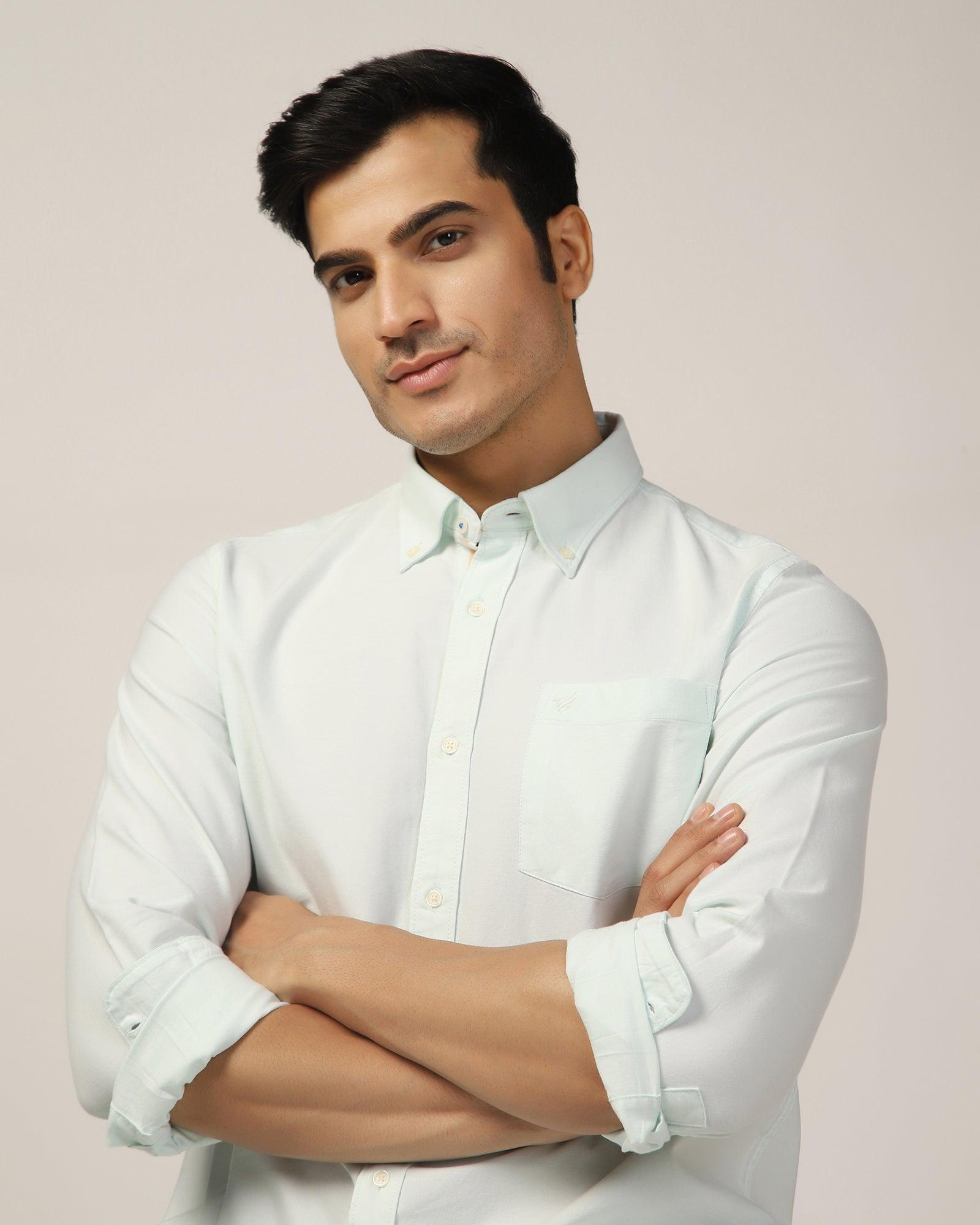 Casual Mint Solid Shirt - Molly - Blackberrys