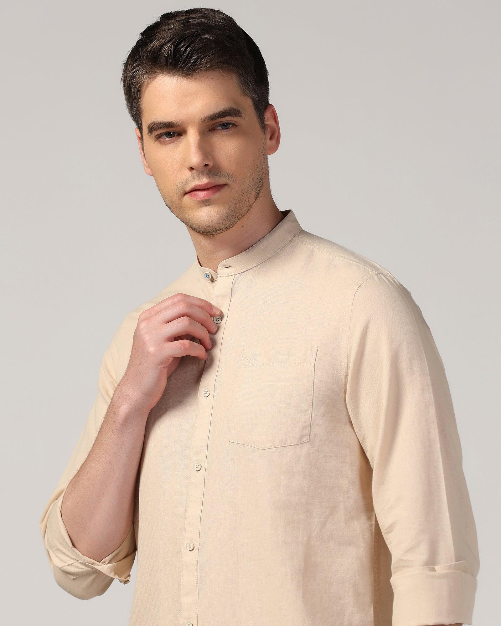 Casual Natural Solid Shirt - Perry - Blackberrys