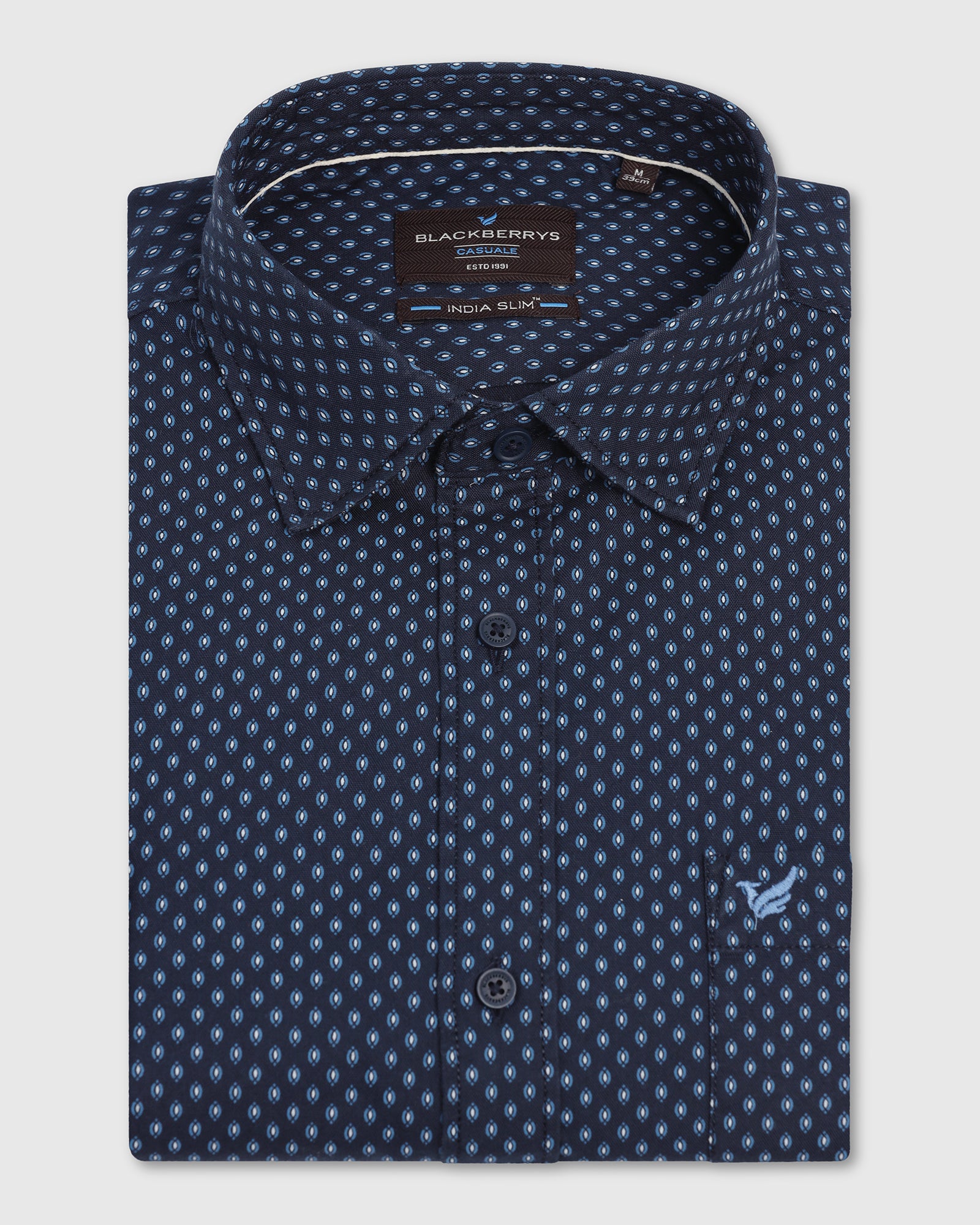 Casual Navy Printed Shirt - Renan
