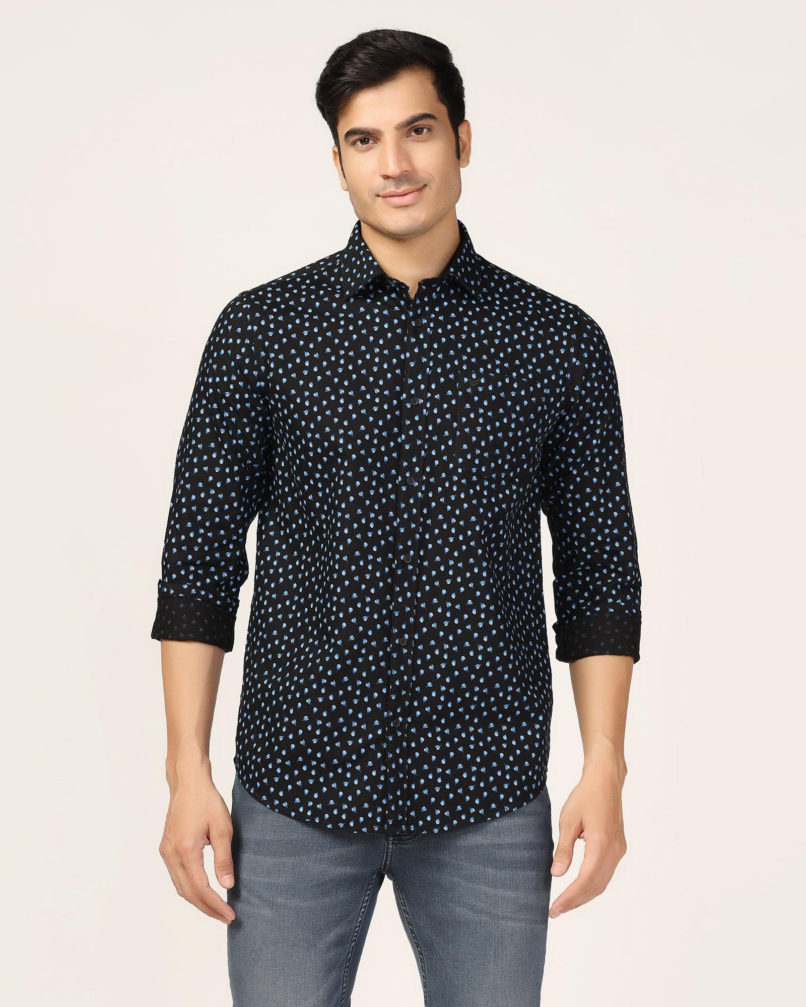 Casual Navy Printed Shirt - Ziff - Blackberrys