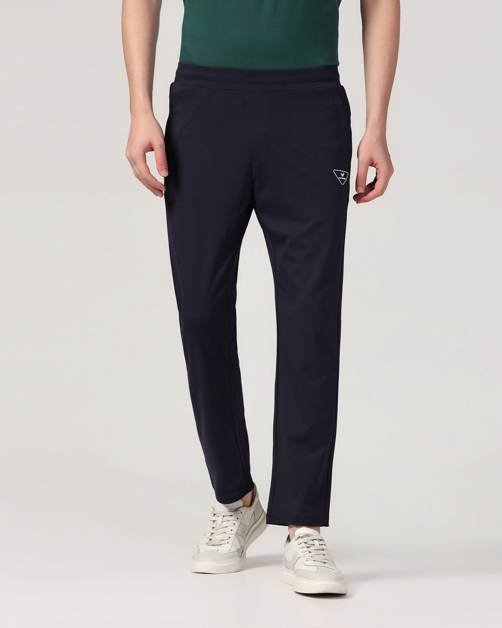Casual Navy Solid Jogger - Lim - Blackberrys