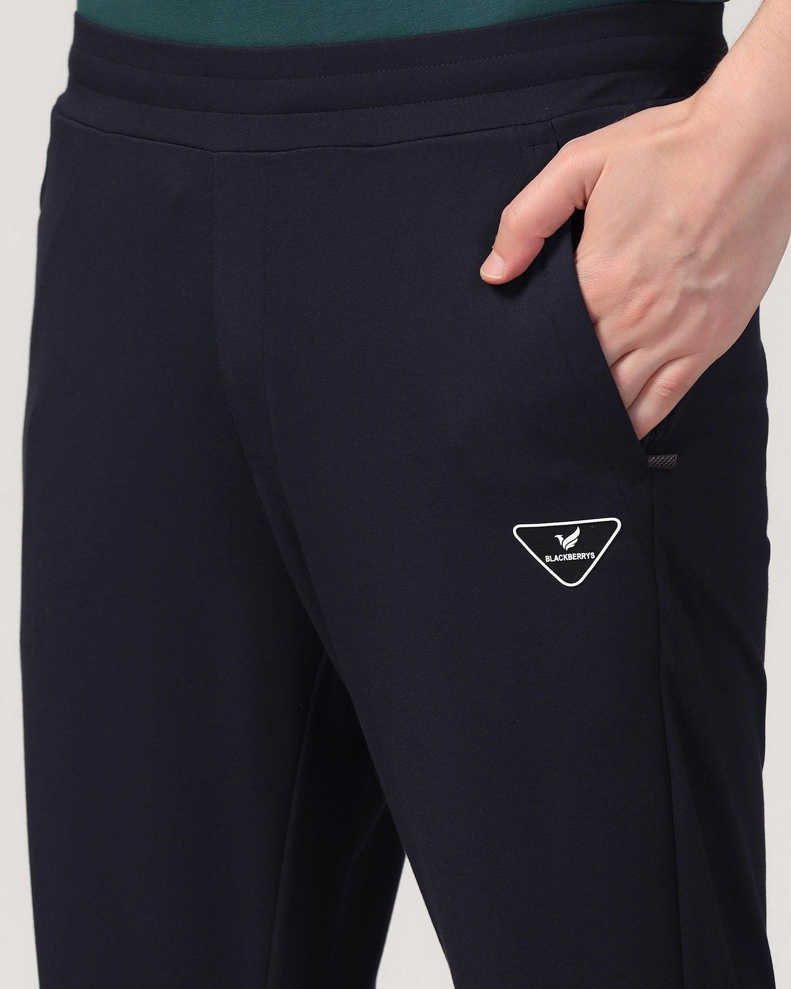 Casual Navy Solid Jogger - Lim - Blackberrys