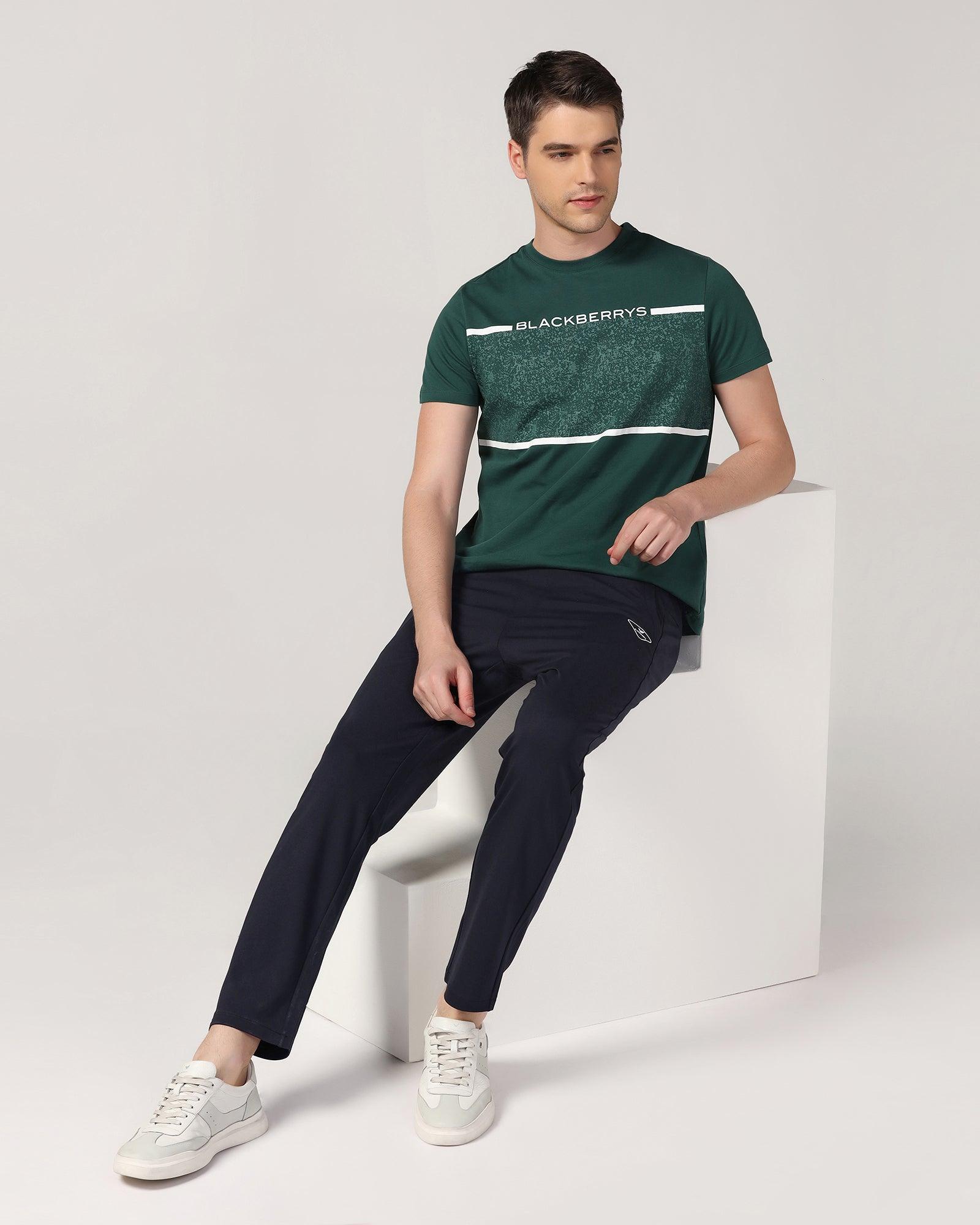 Casual Navy Solid Jogger - Lim - Blackberrys