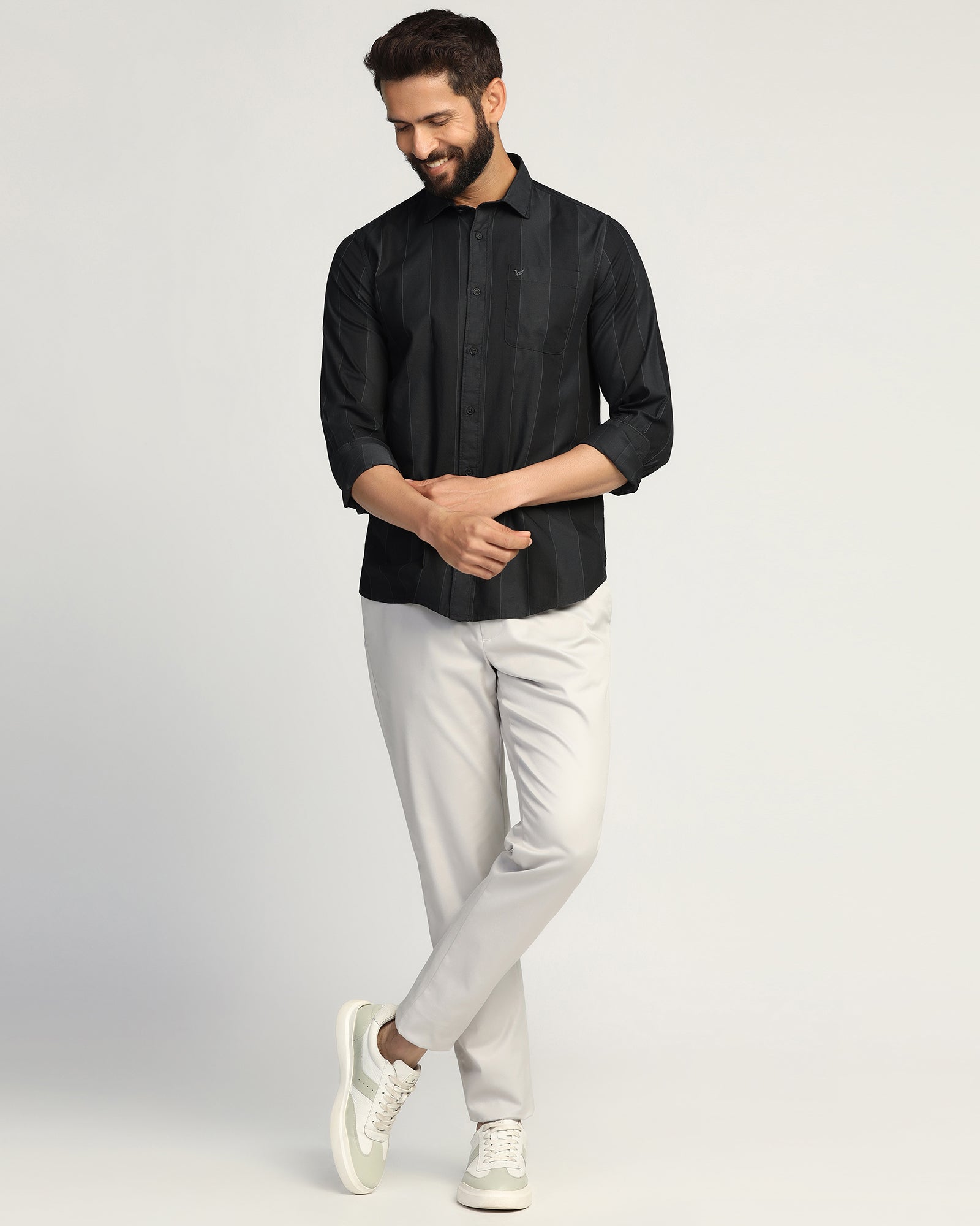 Casual Navy Stripe Shirt - Bunji