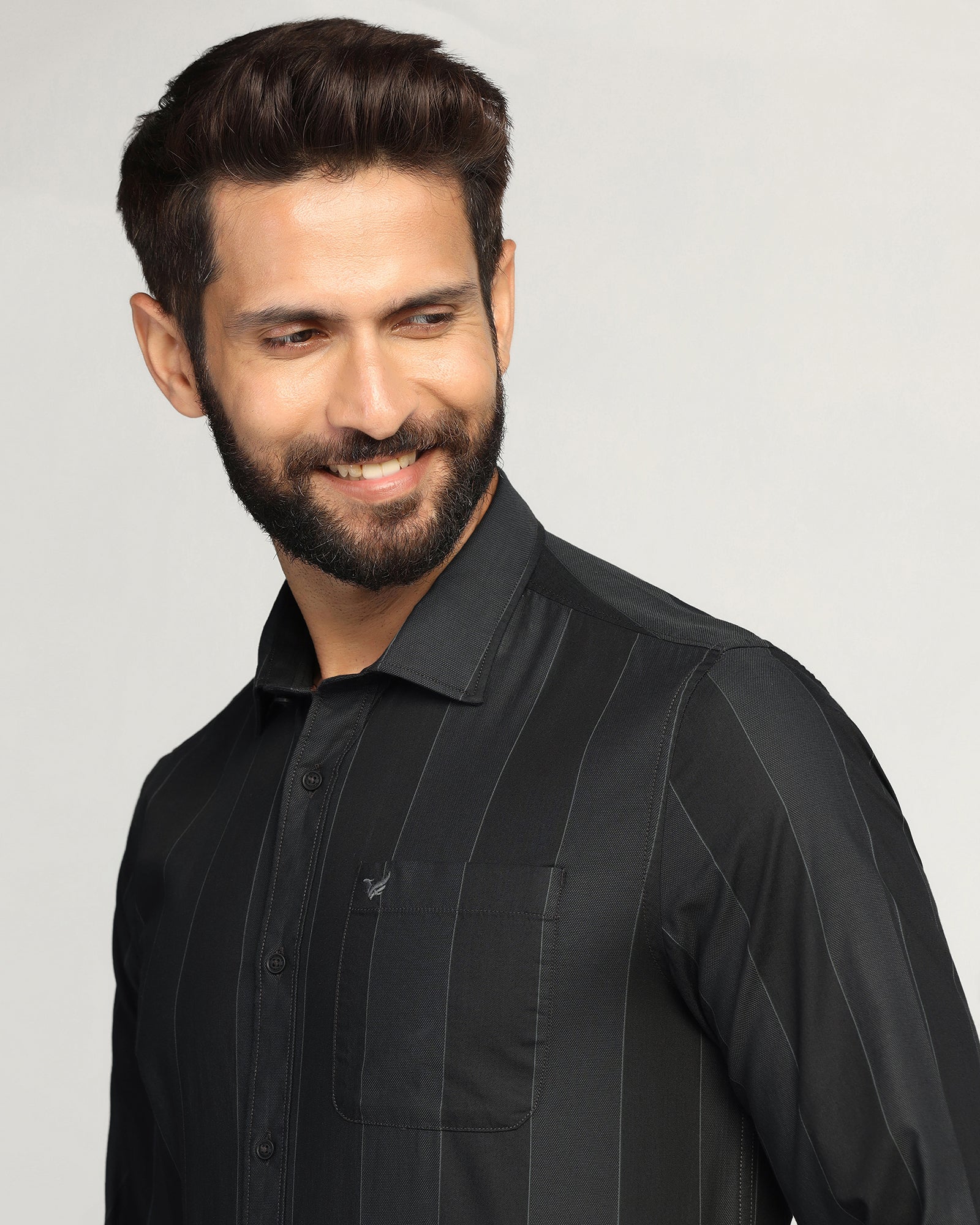 Casual Navy Stripe Shirt - Bunji