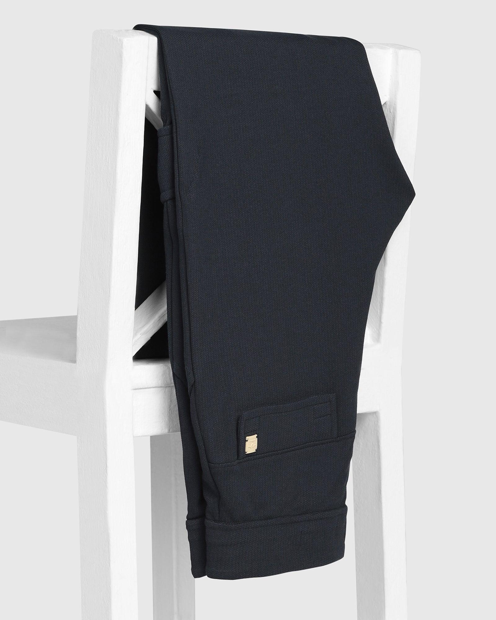 Casual Navy Textured Jogger - Tapered - Blackberrys