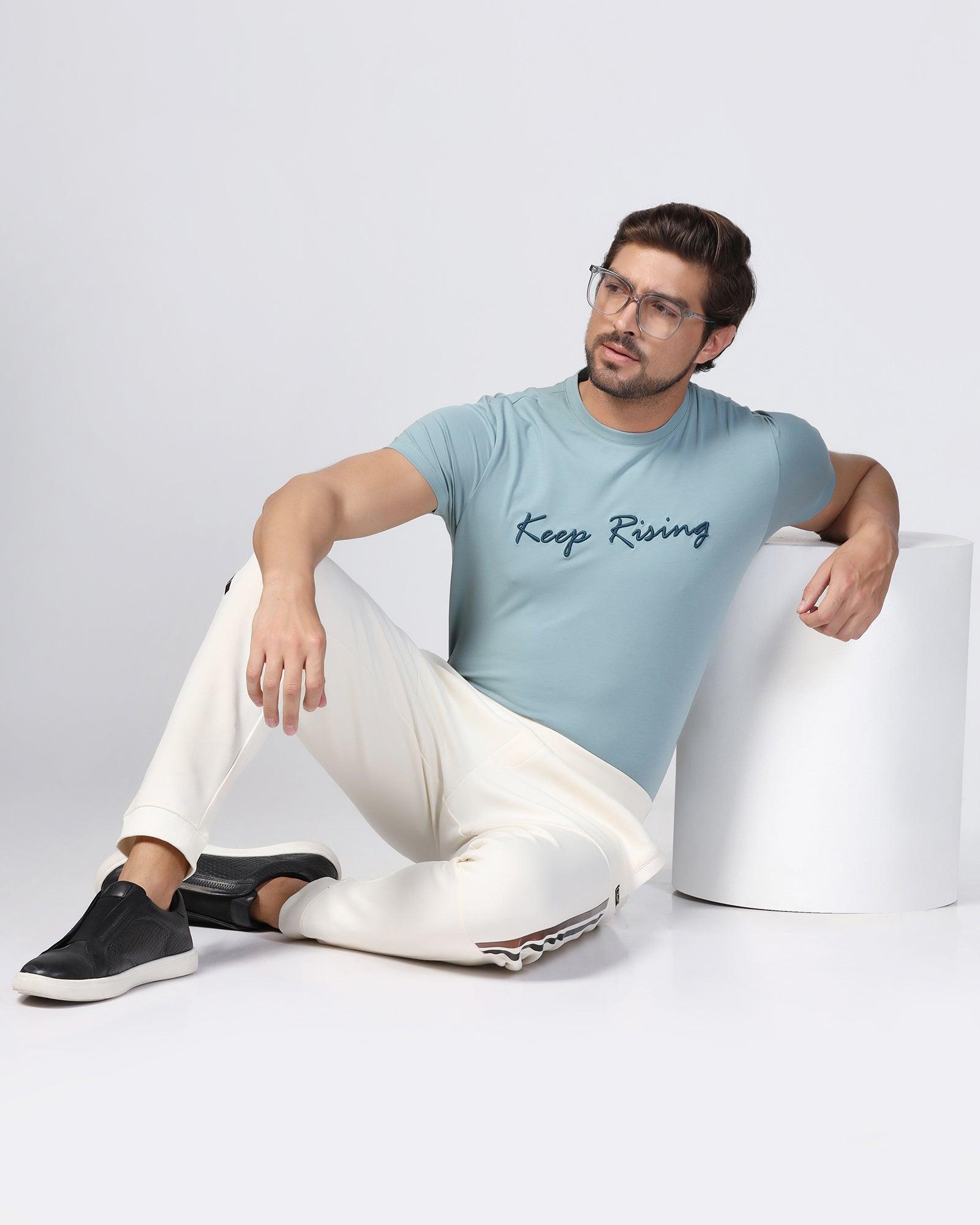 Casual Off White Solid Jogger - Boss