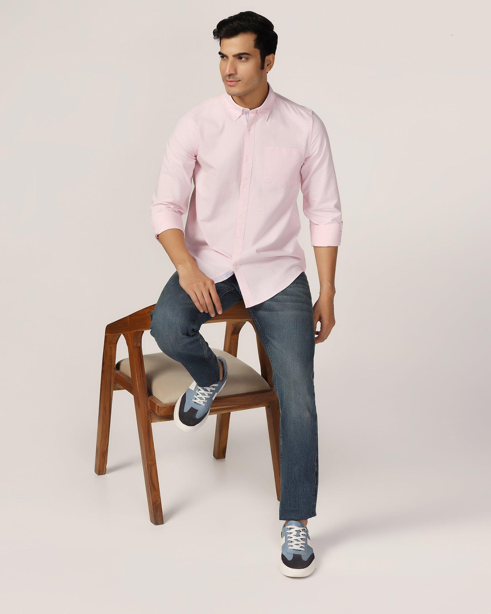Casual Pink Solid Shirt - Molly - Blackberrys
