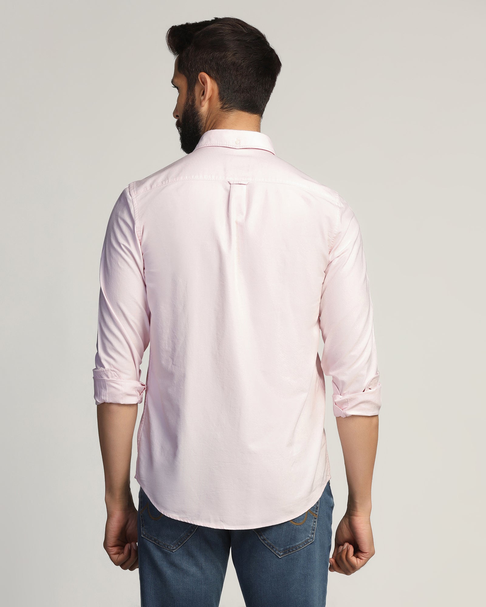 Casual Pink Solid Shirt - Solly