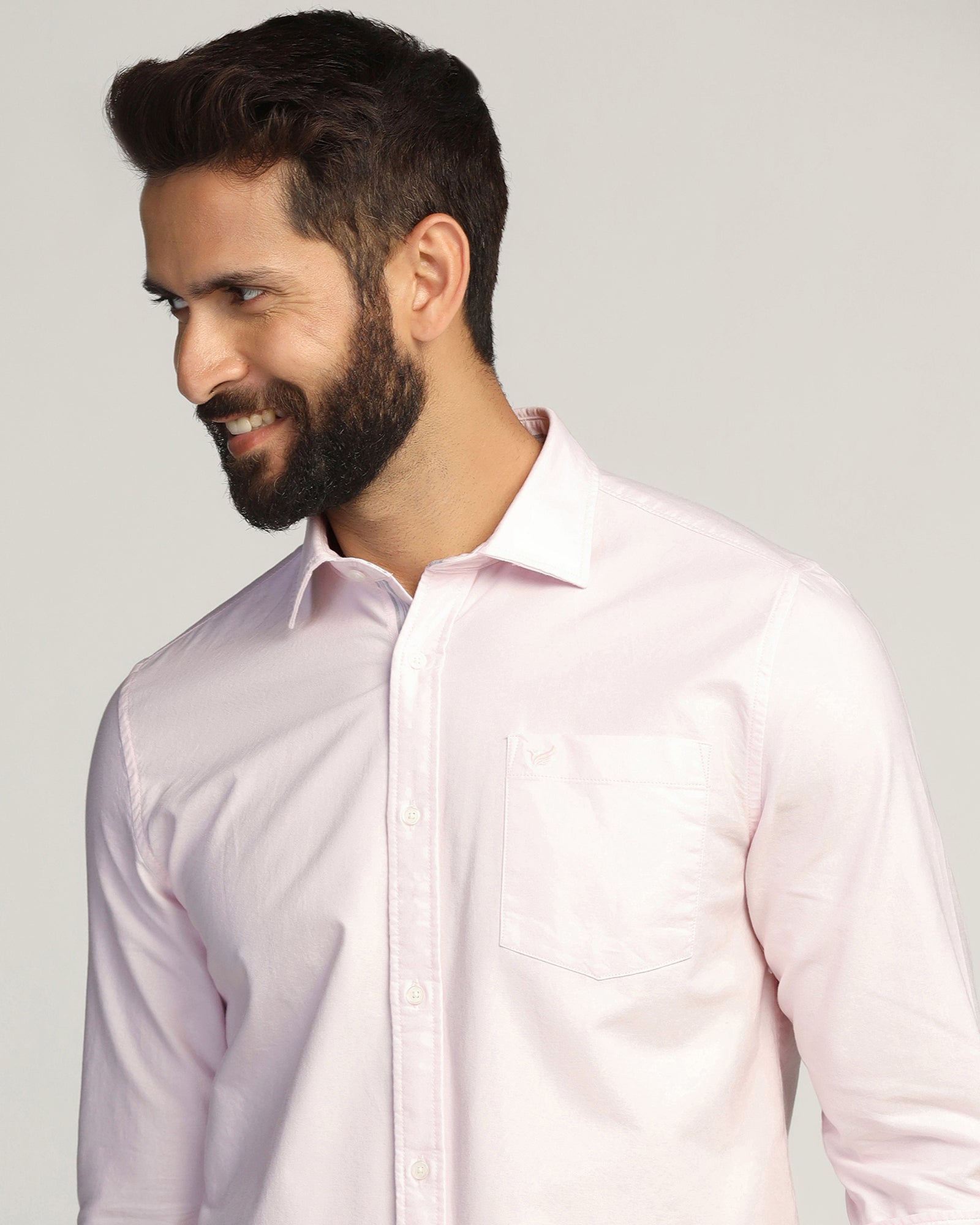 Casual Pink Solid Shirt - Solly