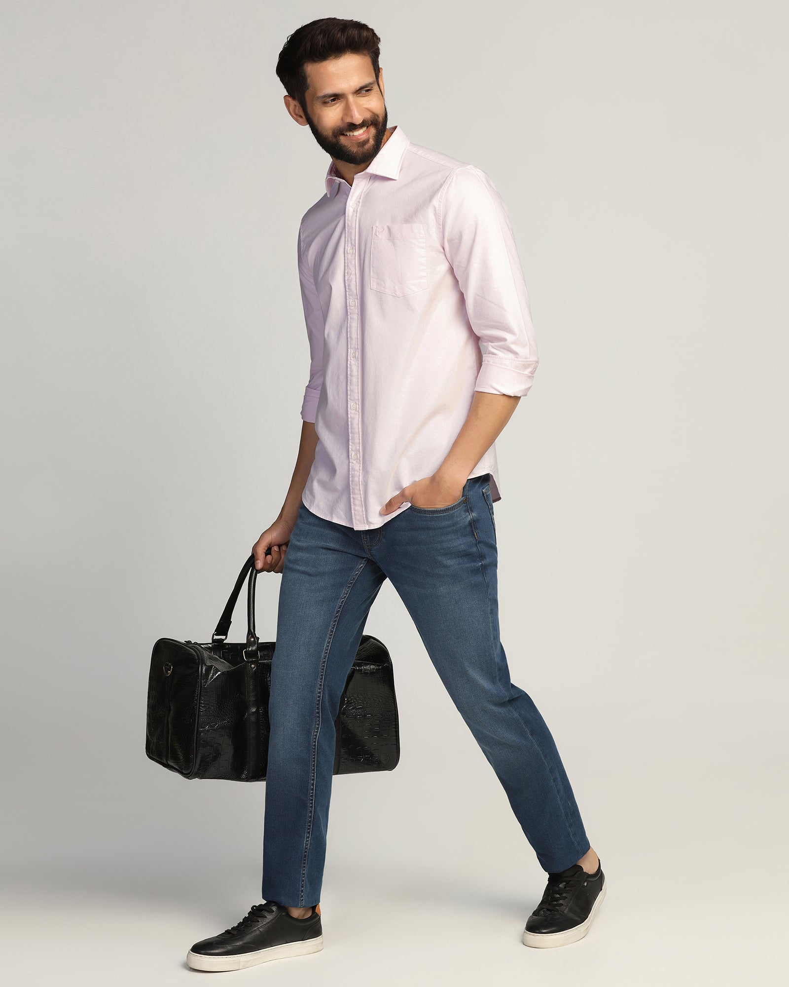 Casual Pink Solid Shirt - Solly
