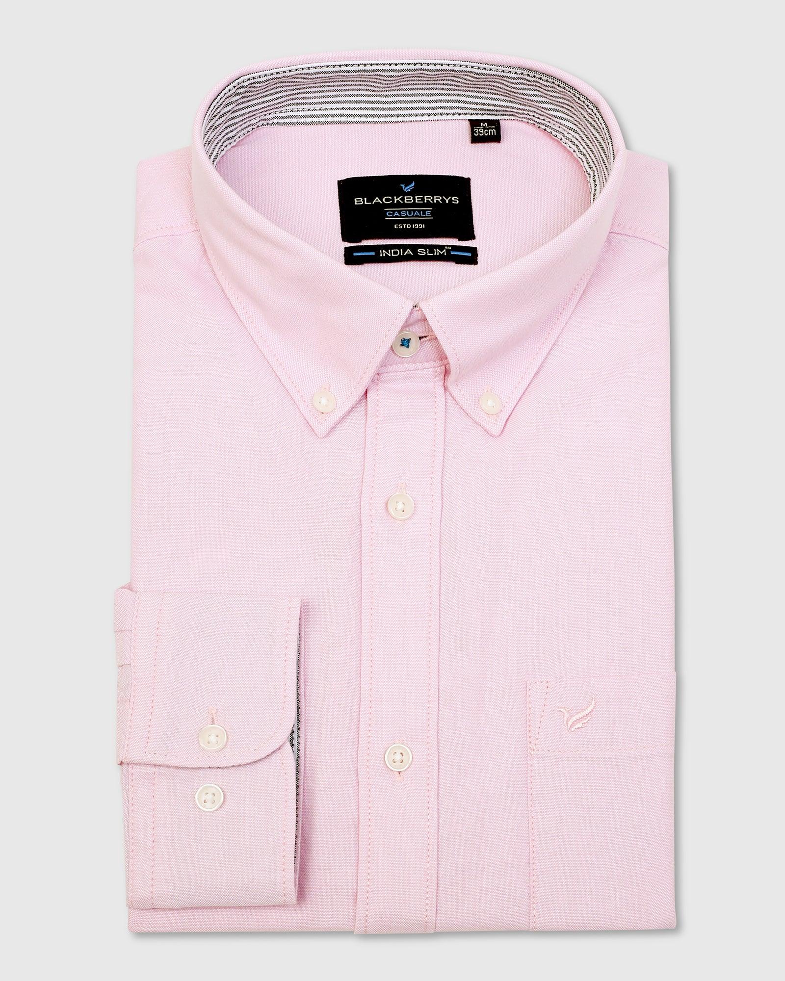 Casual Pink Solid Shirt - Sonic - Blackberrys