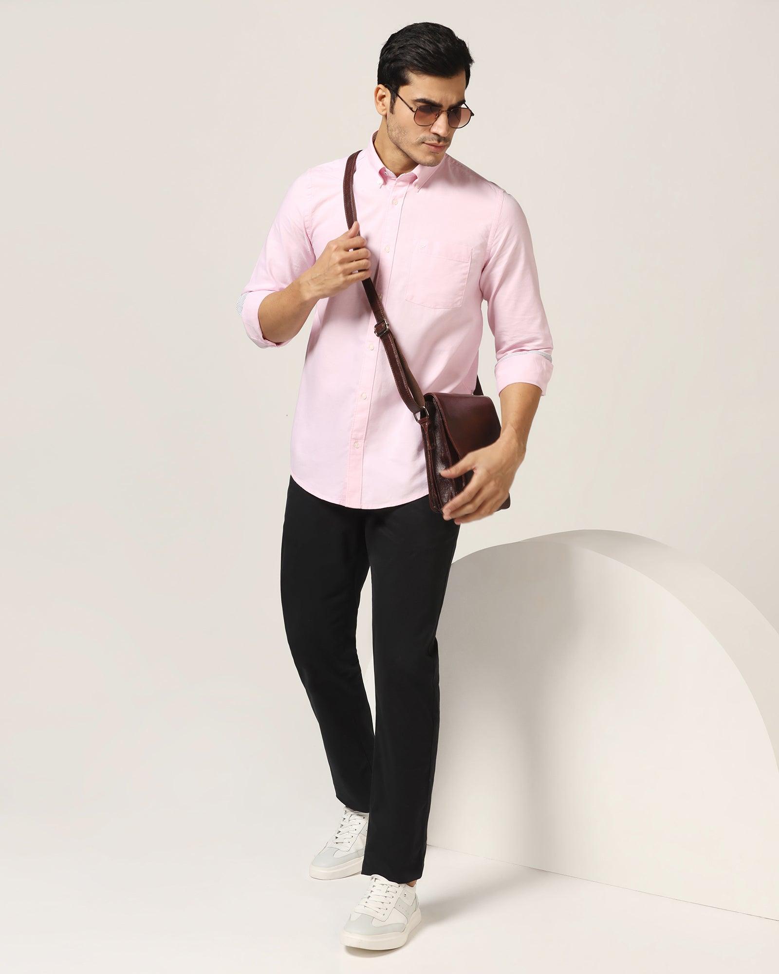 Casual Pink Solid Shirt - Sonic - Blackberrys