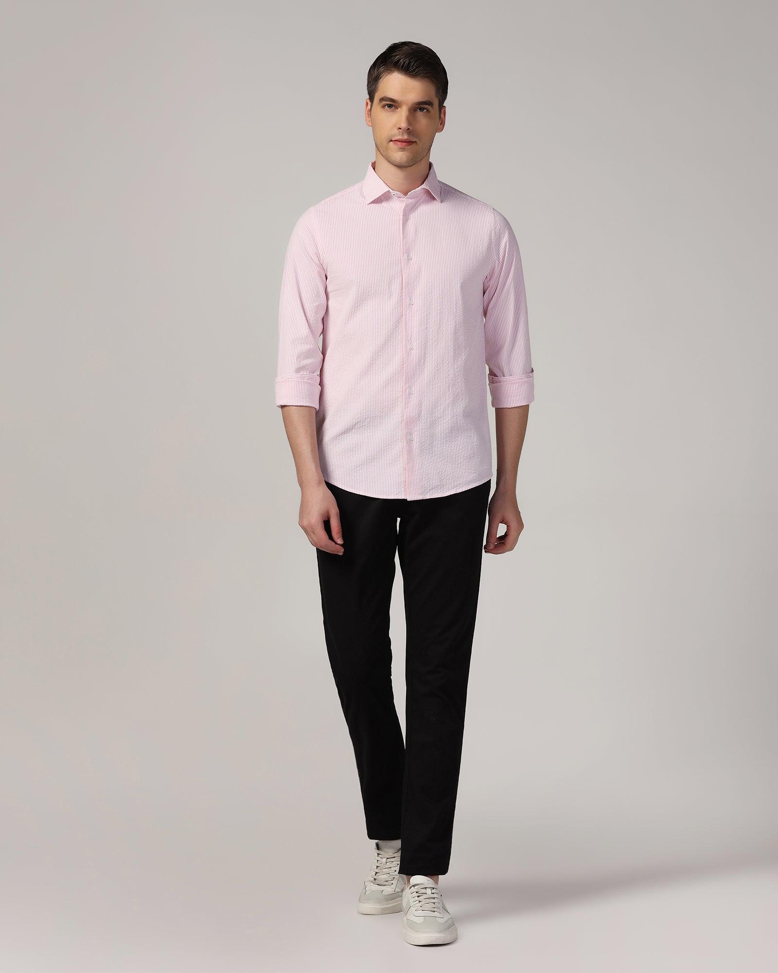 Casual Pink Stripe Shirt - Taffy - Blackberrys