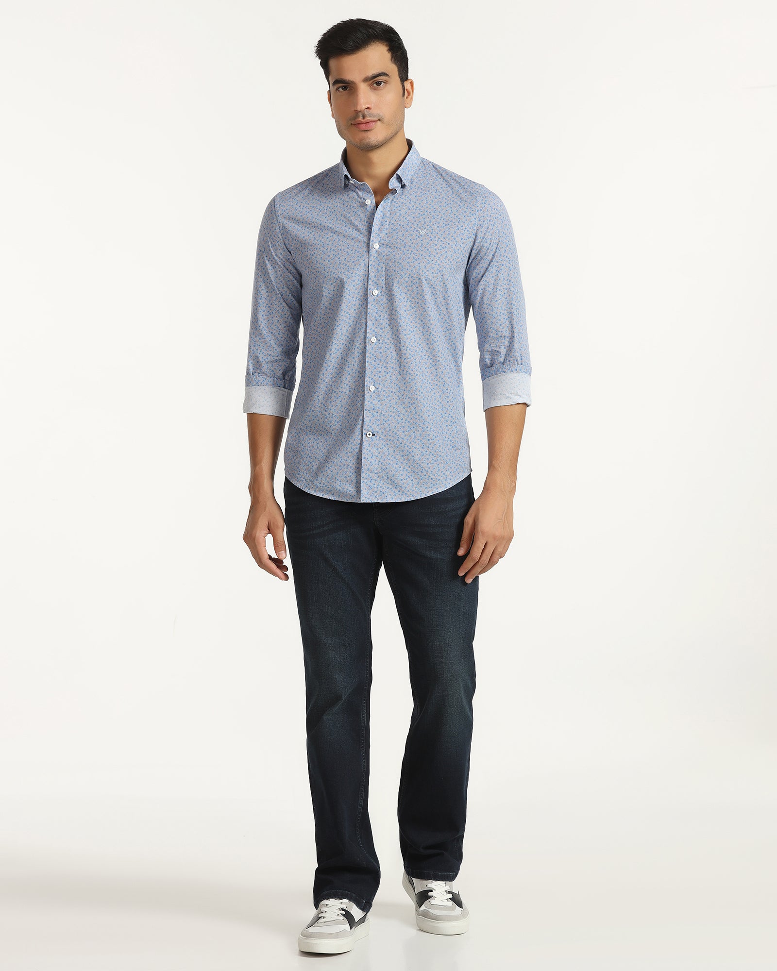 Casual Purple Printed Shirt - Ritsu