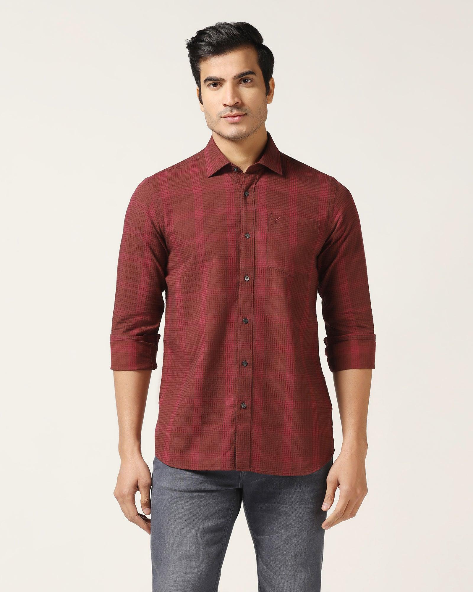 Casual Red Check Shirt - Audrey - Blackberrys