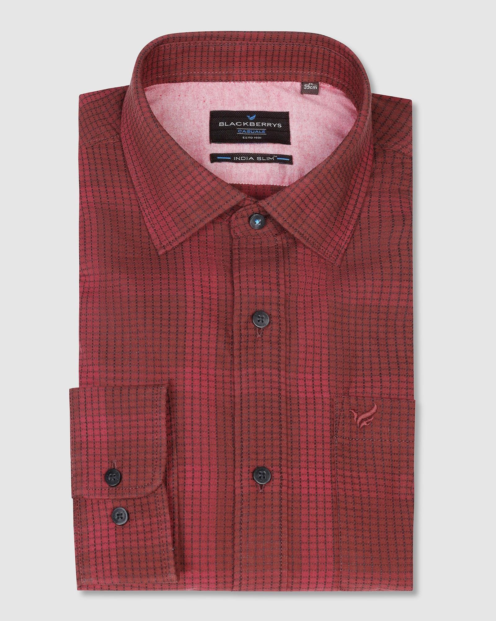 Casual Red Check Shirt - Audrey - Blackberrys
