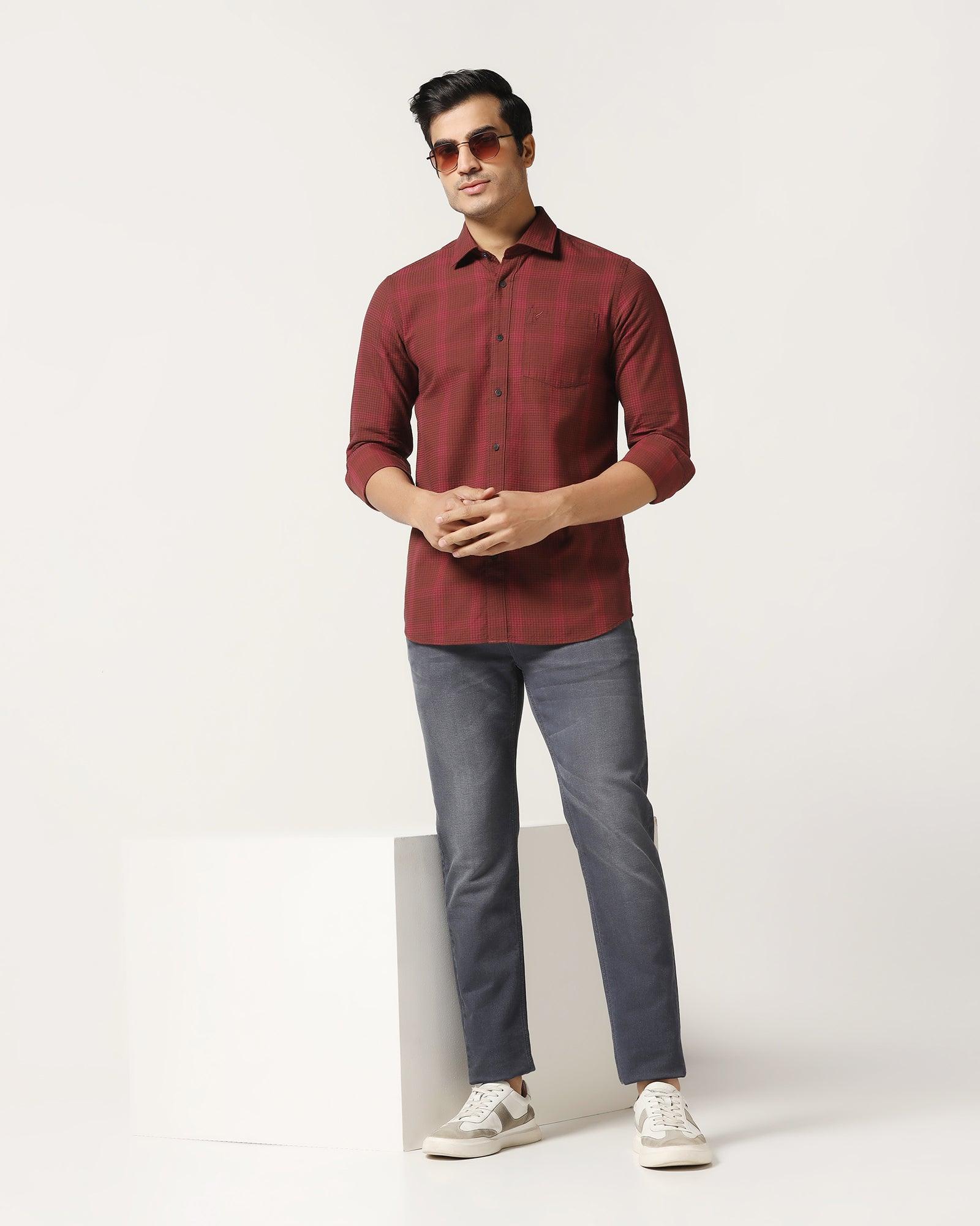 Casual Red Check Shirt - Audrey - Blackberrys