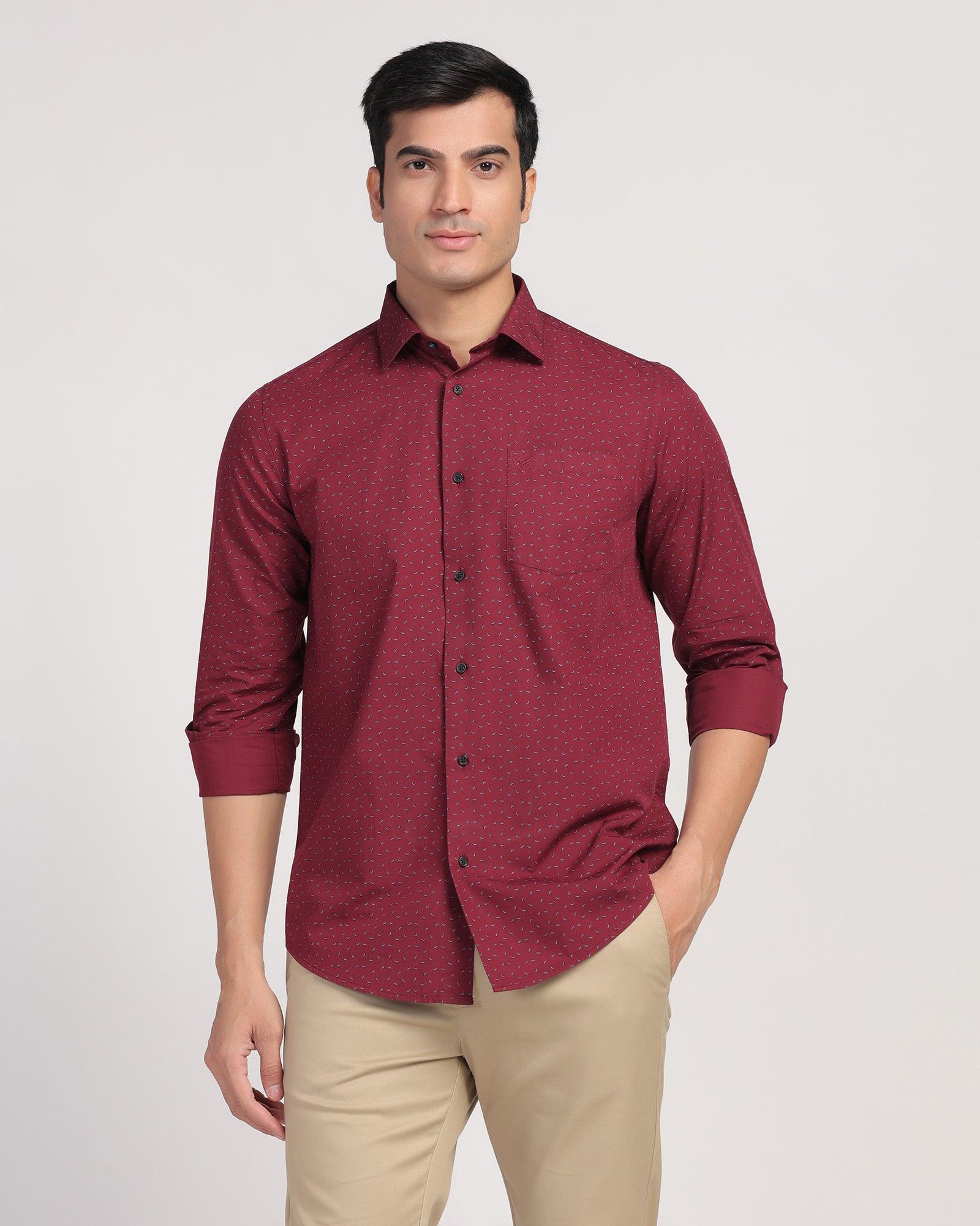 Casual Red Printed Shirt - Crimp - Blackberrys
