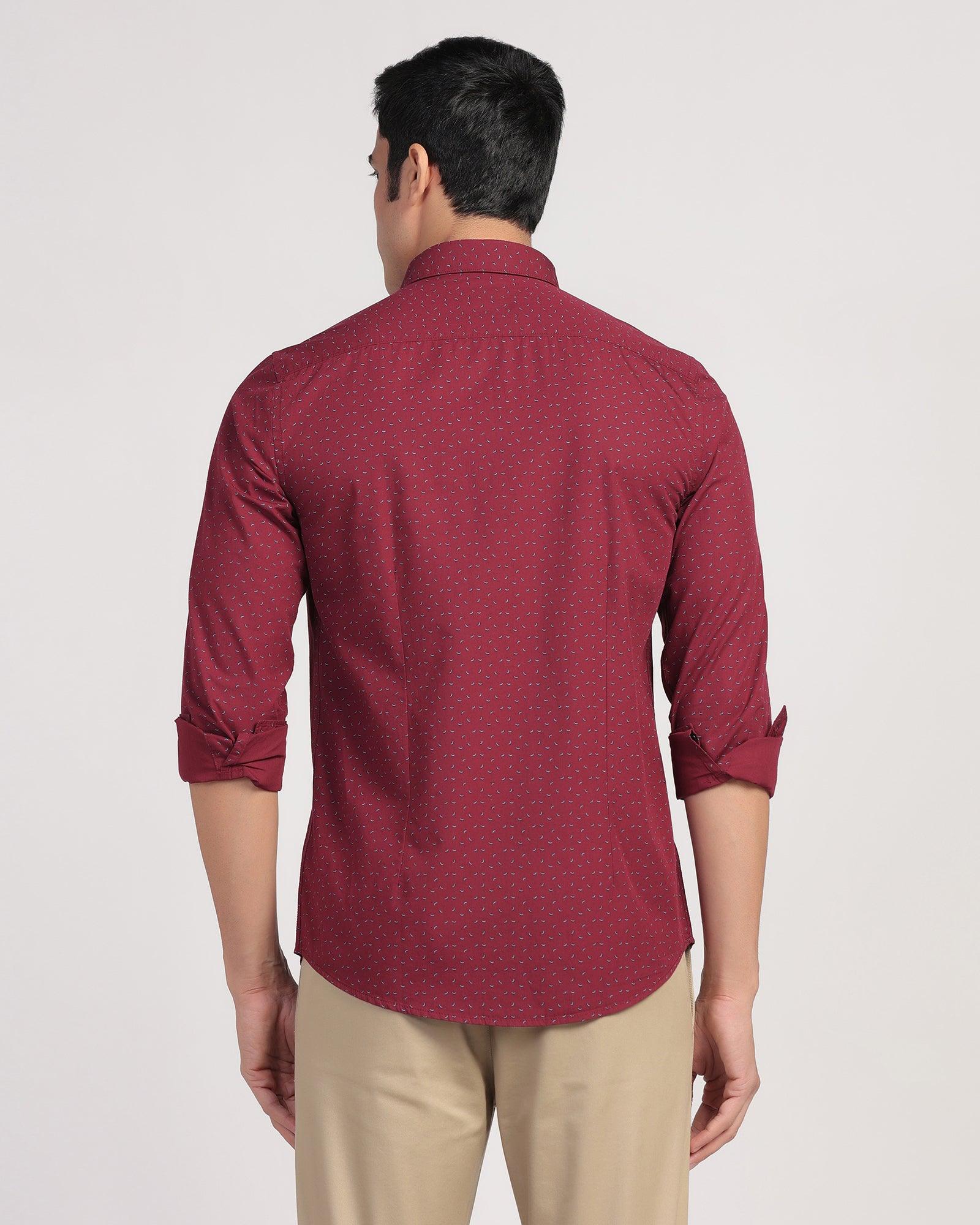 Casual Red Printed Shirt - Crimp - Blackberrys