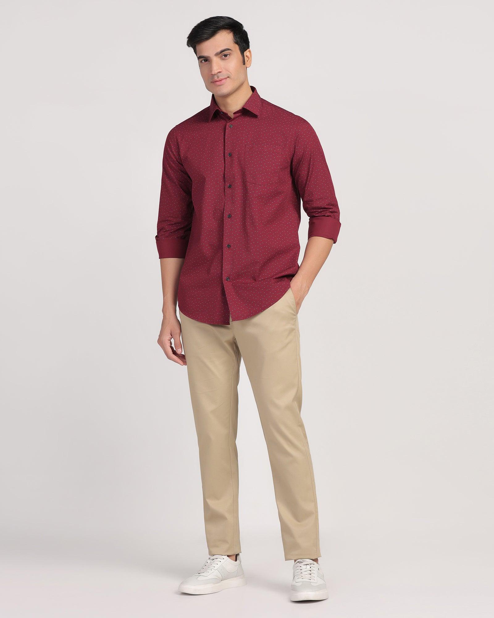 Casual Red Printed Shirt - Crimp - Blackberrys