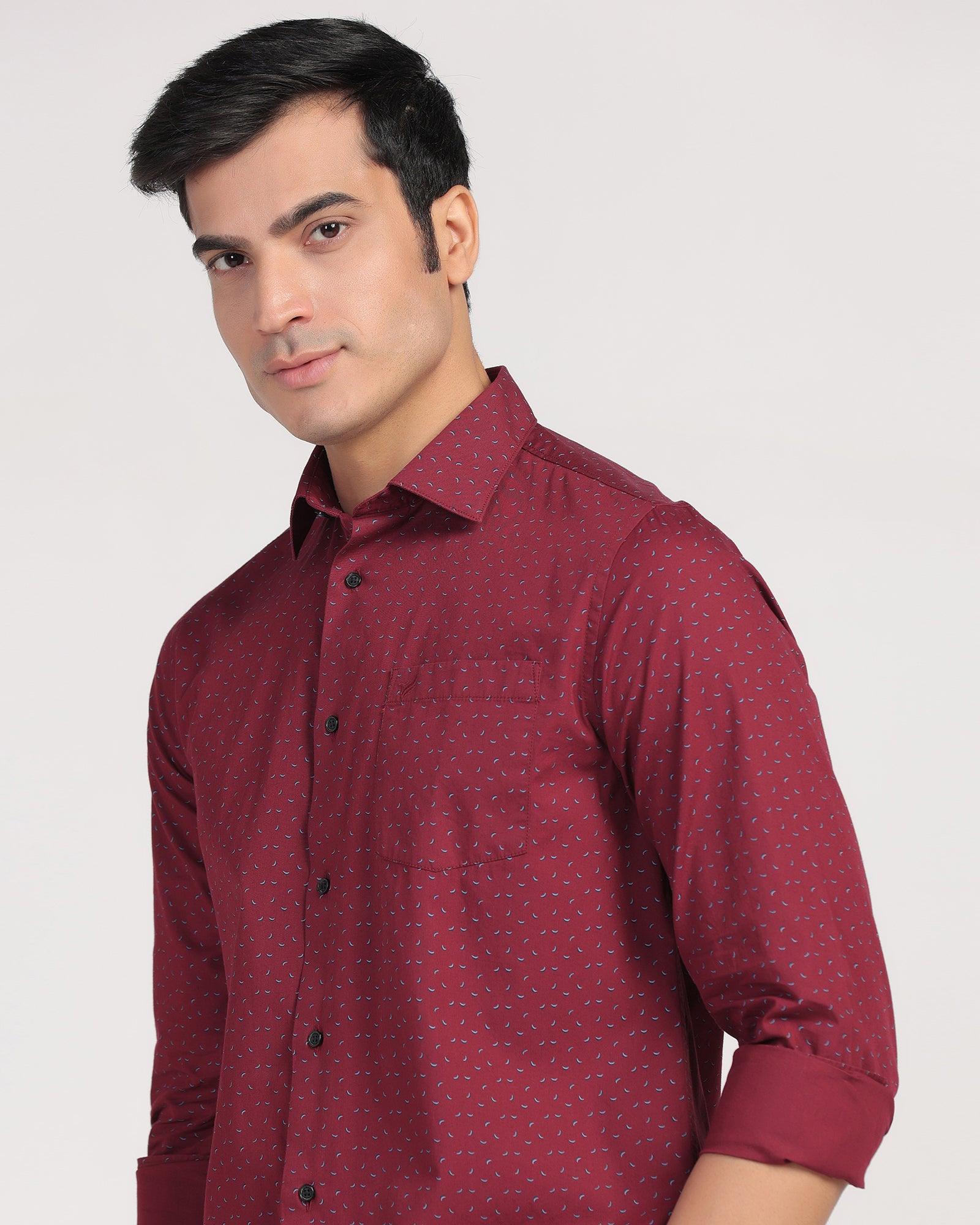 Casual Red Printed Shirt - Crimp - Blackberrys