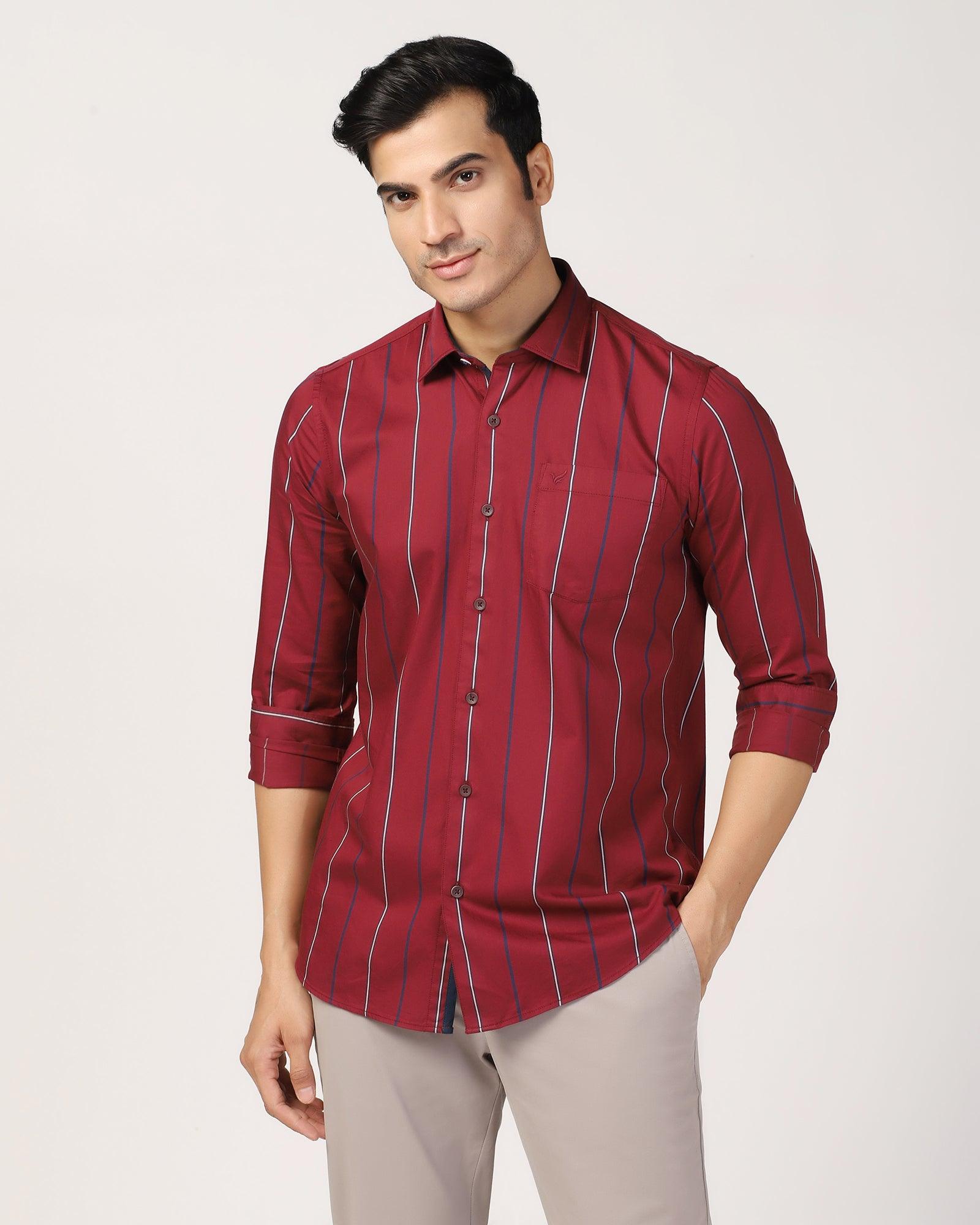 Casual Red Stripe Shirt - Marko - Blackberrys