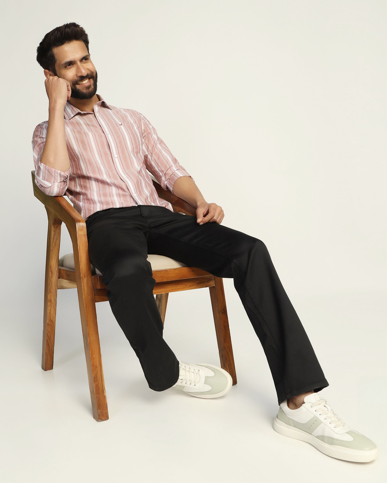 Casual Rust Stripe Shirt - Koben