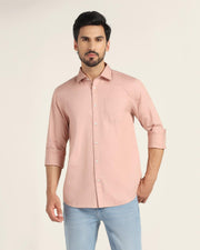 Casual Dusty Pink Solid Shirt - Mandy